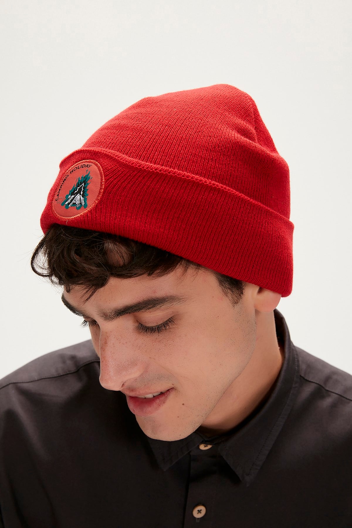 Bonfire Crimson Red Beanie