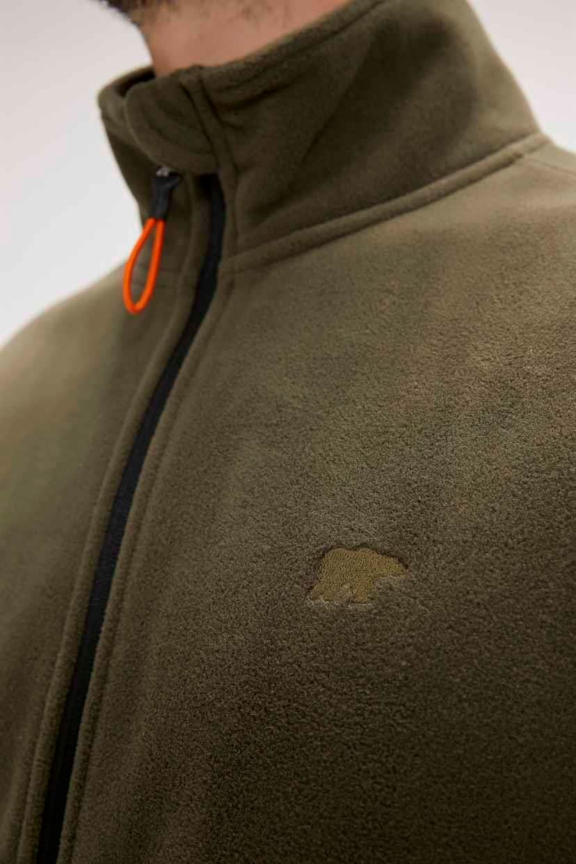 Bowie Khaki Mens Full-Zip Polar Jacket
