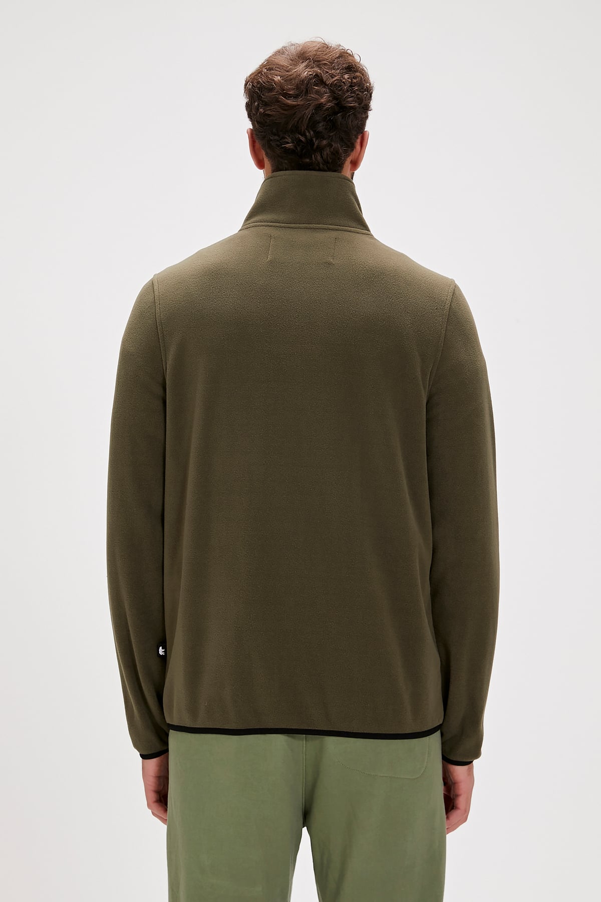 Bowie Khaki Mens Full-Zip Polar Jacket
