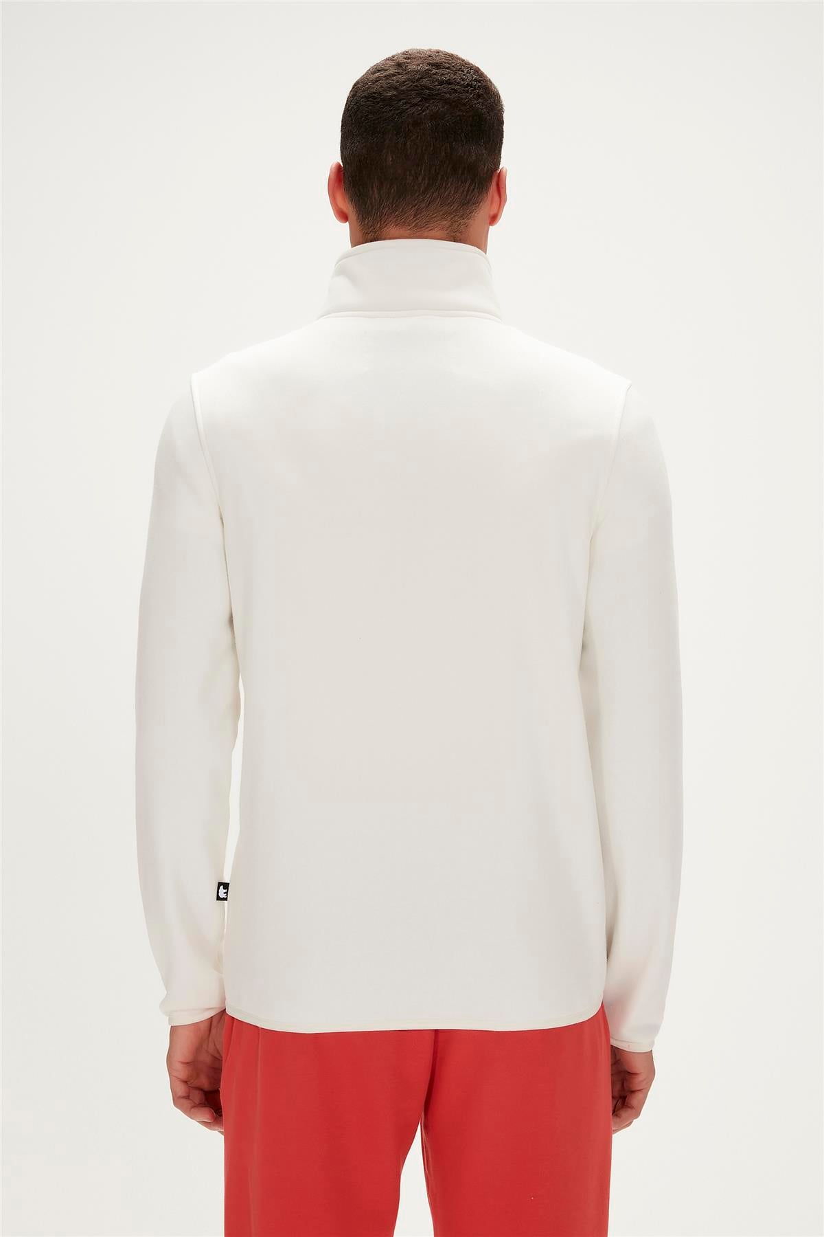 Bowie Full-Zip Marshmallow Beyaz  Fermuarlı Erkek Polar Sweatshirt