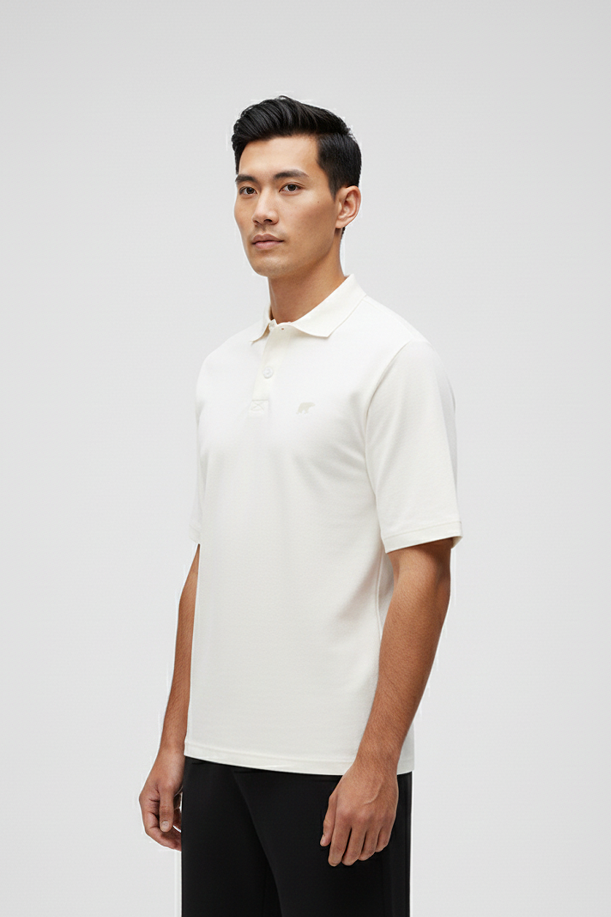 City Walker Beyaz Polo Yaka Erkek Tişört