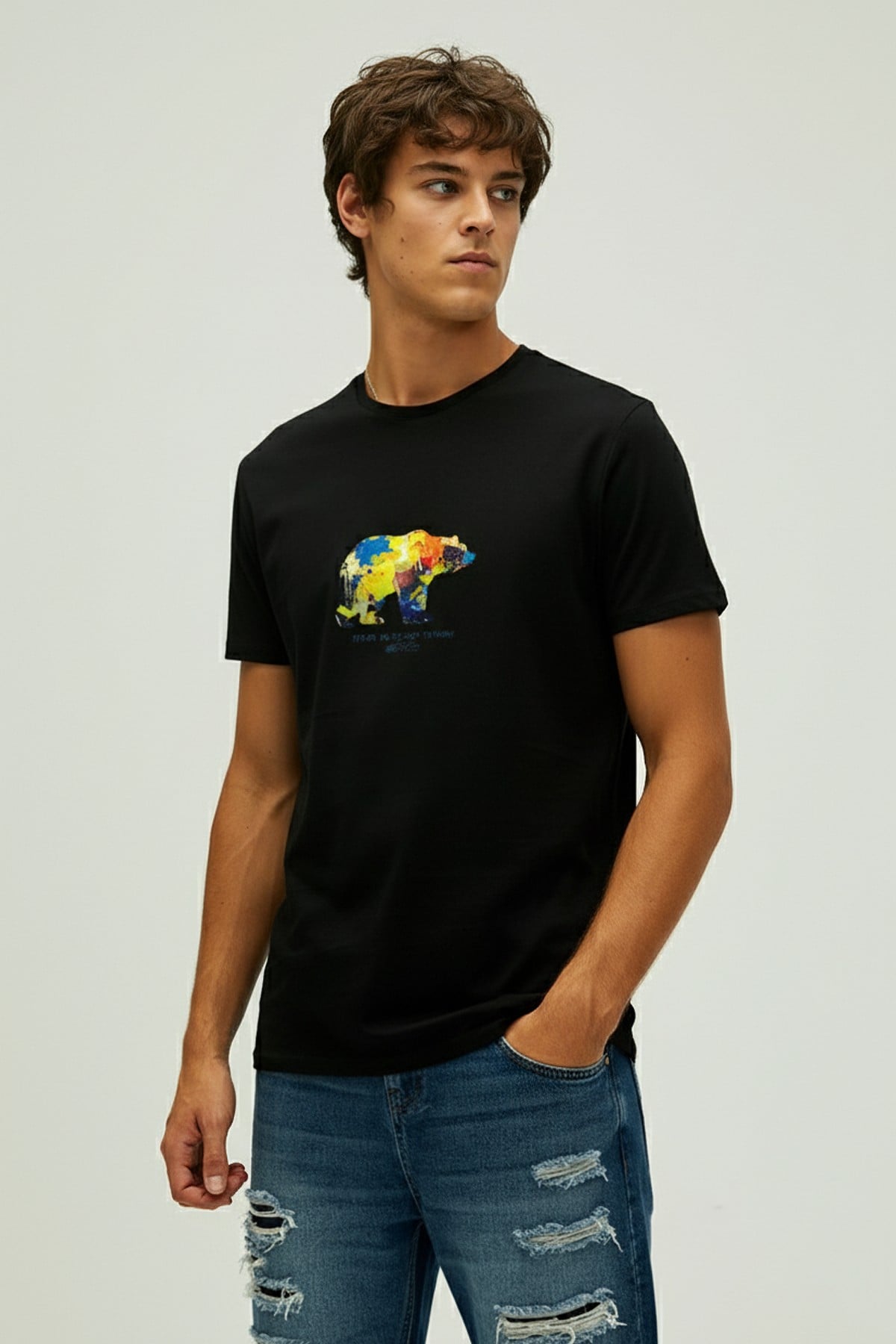 SPEAK ARTY T-SHIRT PRINTED T-SHIRT SİYAH  MAN T-SHIRT SPEAK ARTY T-SHIRTSPEAK ARTY T-SHIRT