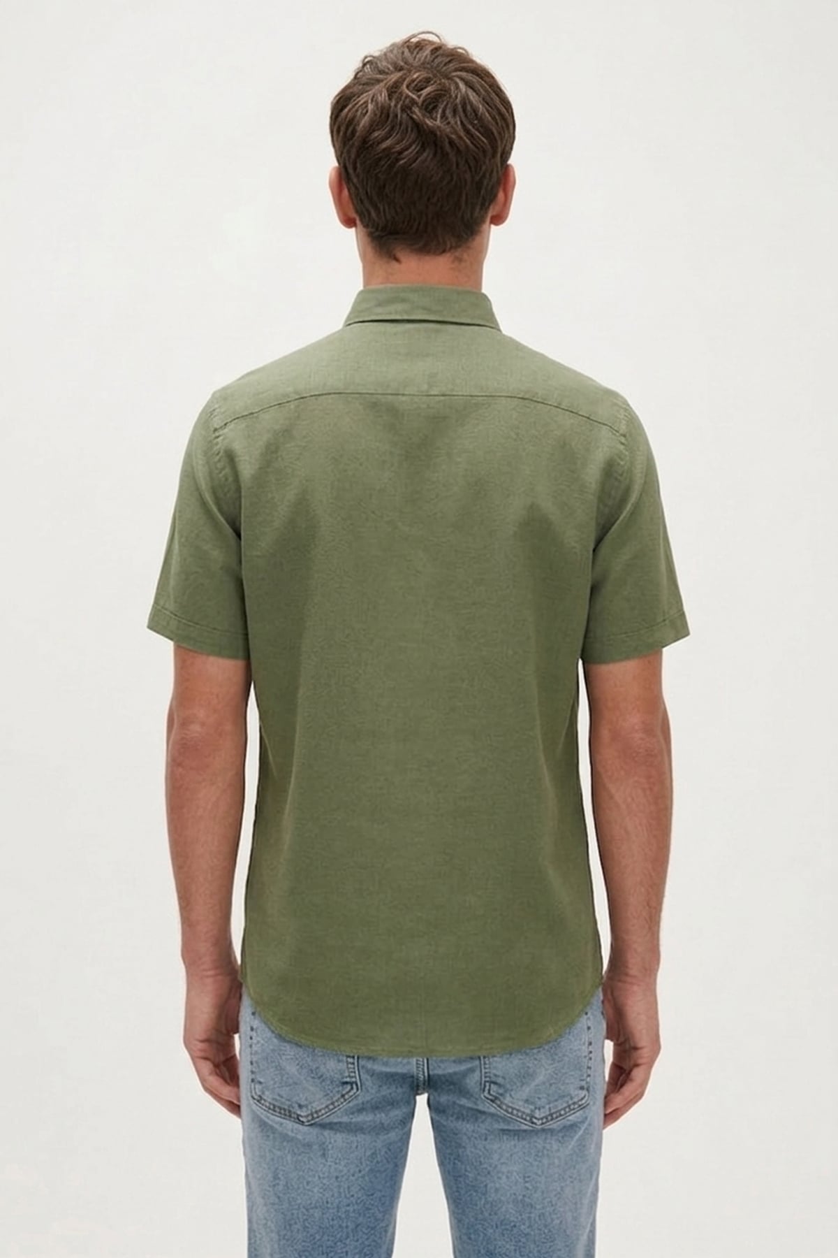 Drafty Soluk Yeşil Kısa Kollu Erkek Gömlek