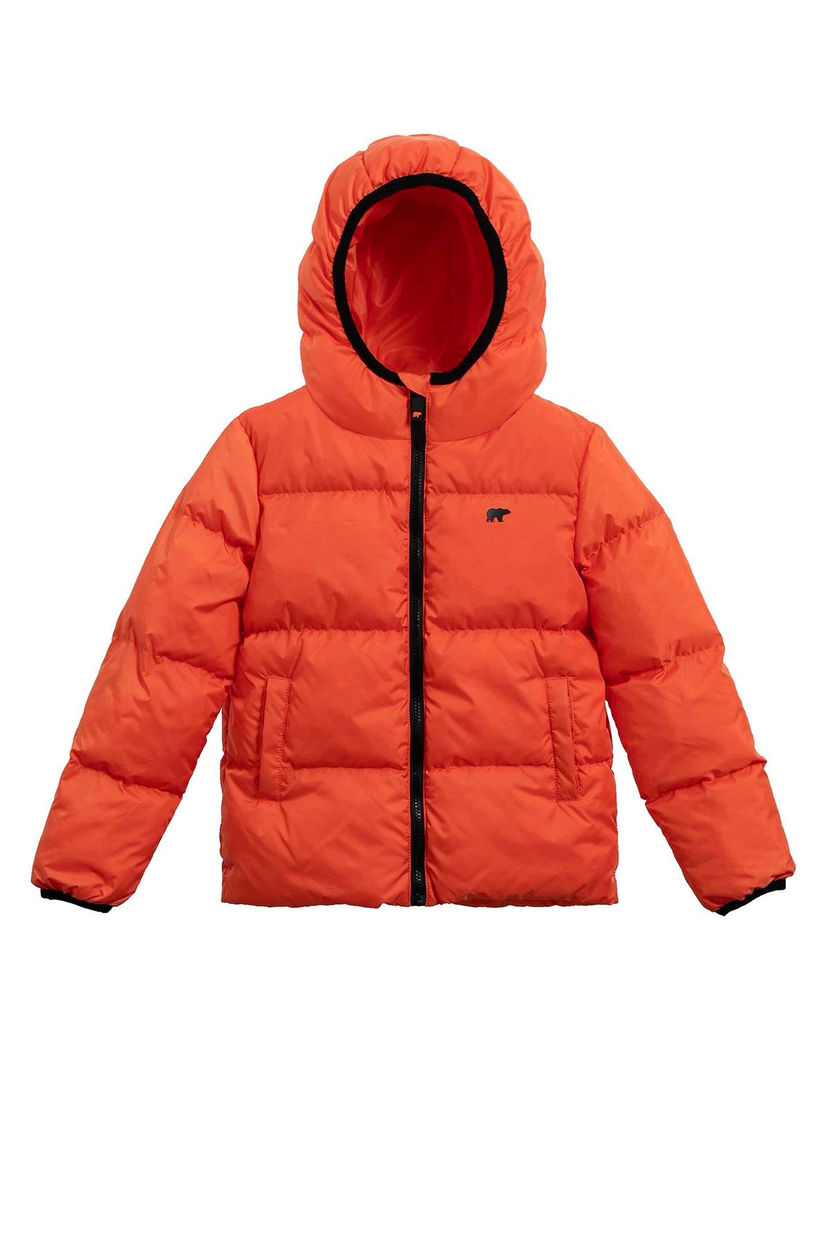 Cedric Turuncu Çocuk Puffer Mont