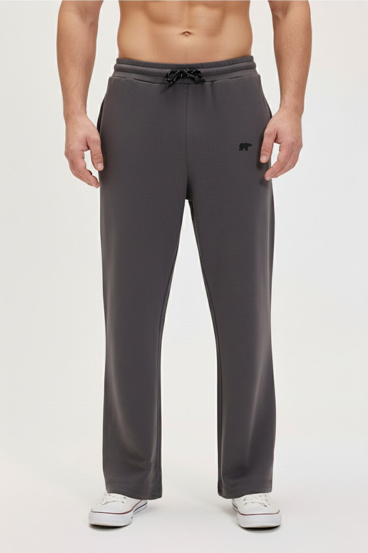 STRAIGHT SWEATPANTS SWEATPANTS ASFALT BELİRTİLMEMİŞ MAN PANTS STRAIGHT SWEATPANTSSTRAIGHT SWEATPANTS