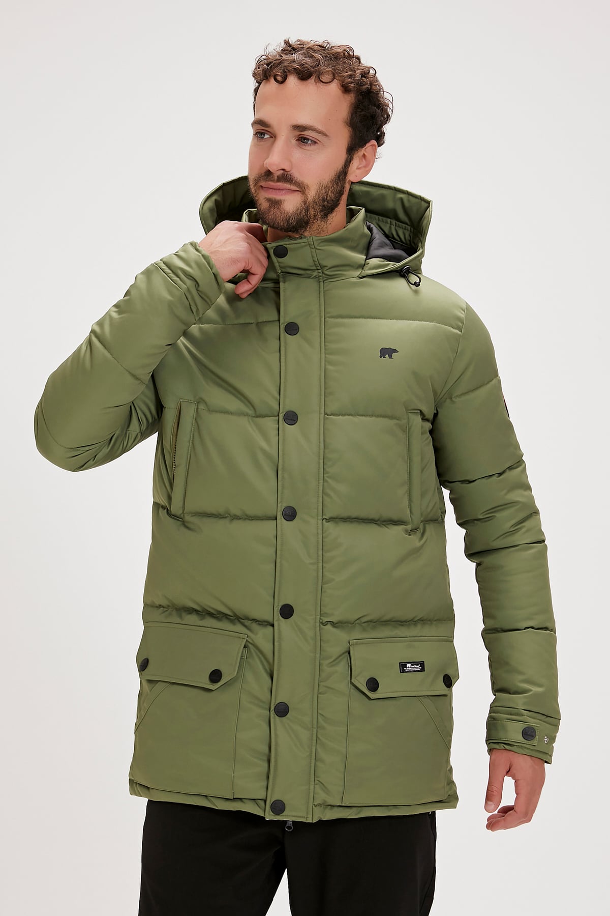 Colonel Puffer Thyme Yeşil Erkek Kapüşonlu Mont