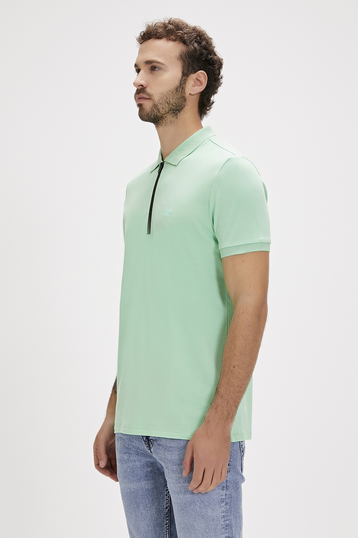 Cord Polo Green Fig Mens T-Shirt