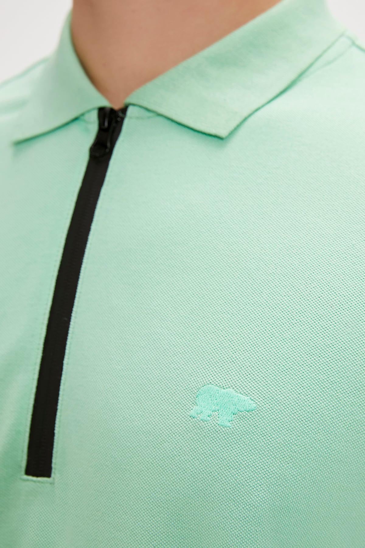 Cord Polo Green Fig Mens T-Shirt
