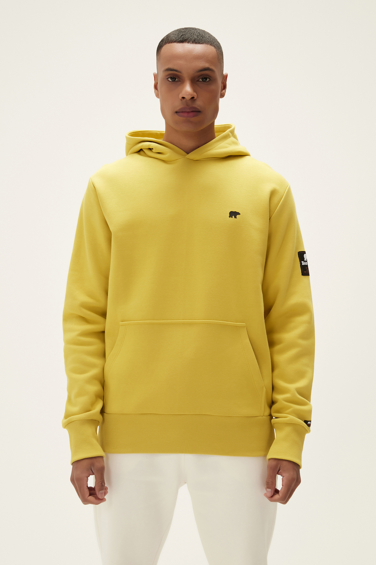 Cordless Hoodie Cider Sarı Kapüşonlu Erkek Sweatshirt