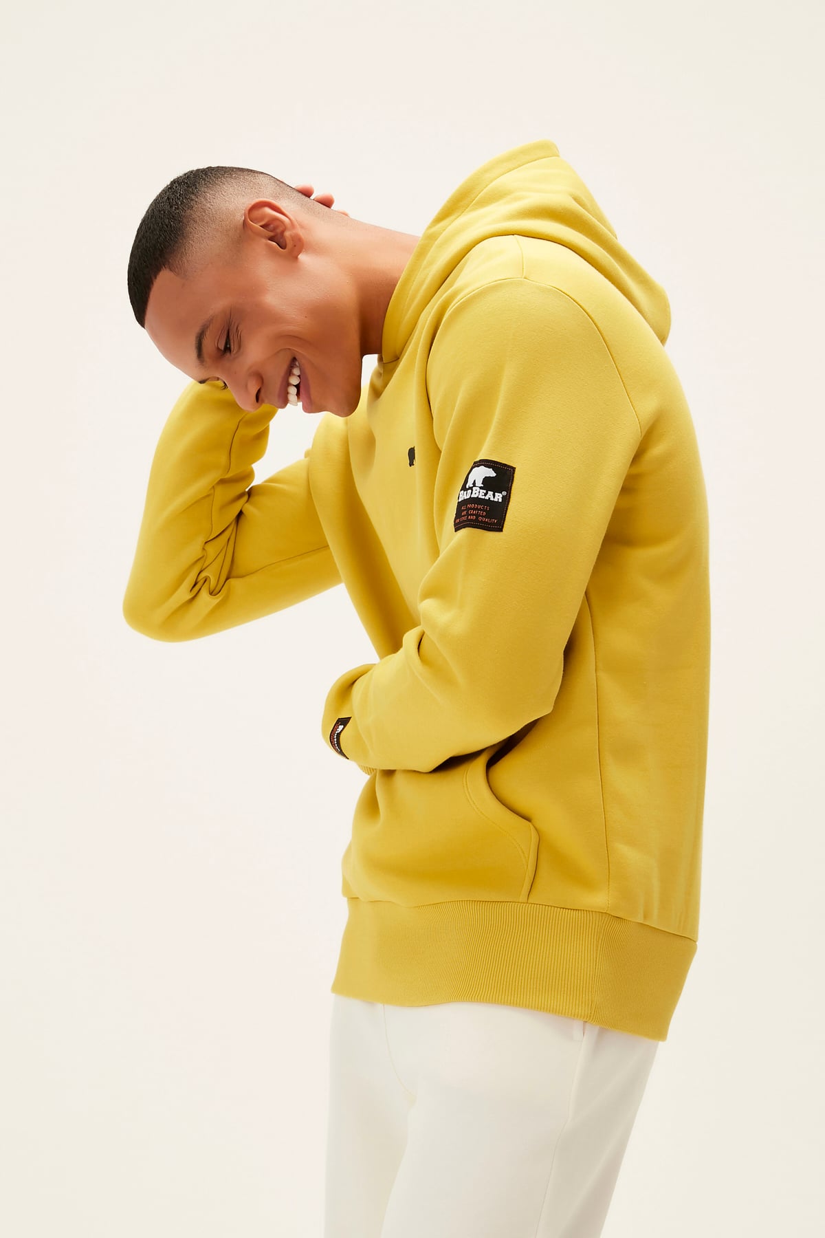 Cordless Hoodie Cider Sarı Kapüşonlu Erkek Sweatshirt