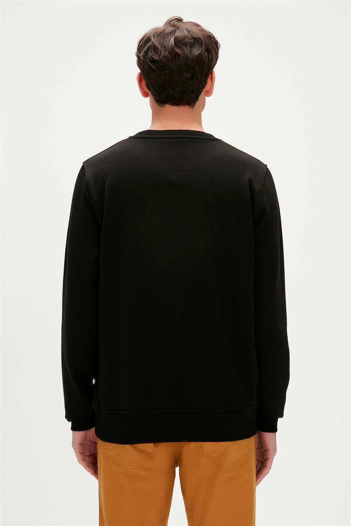 Crayon Crewneck Siyah Erkek Sweatshirt