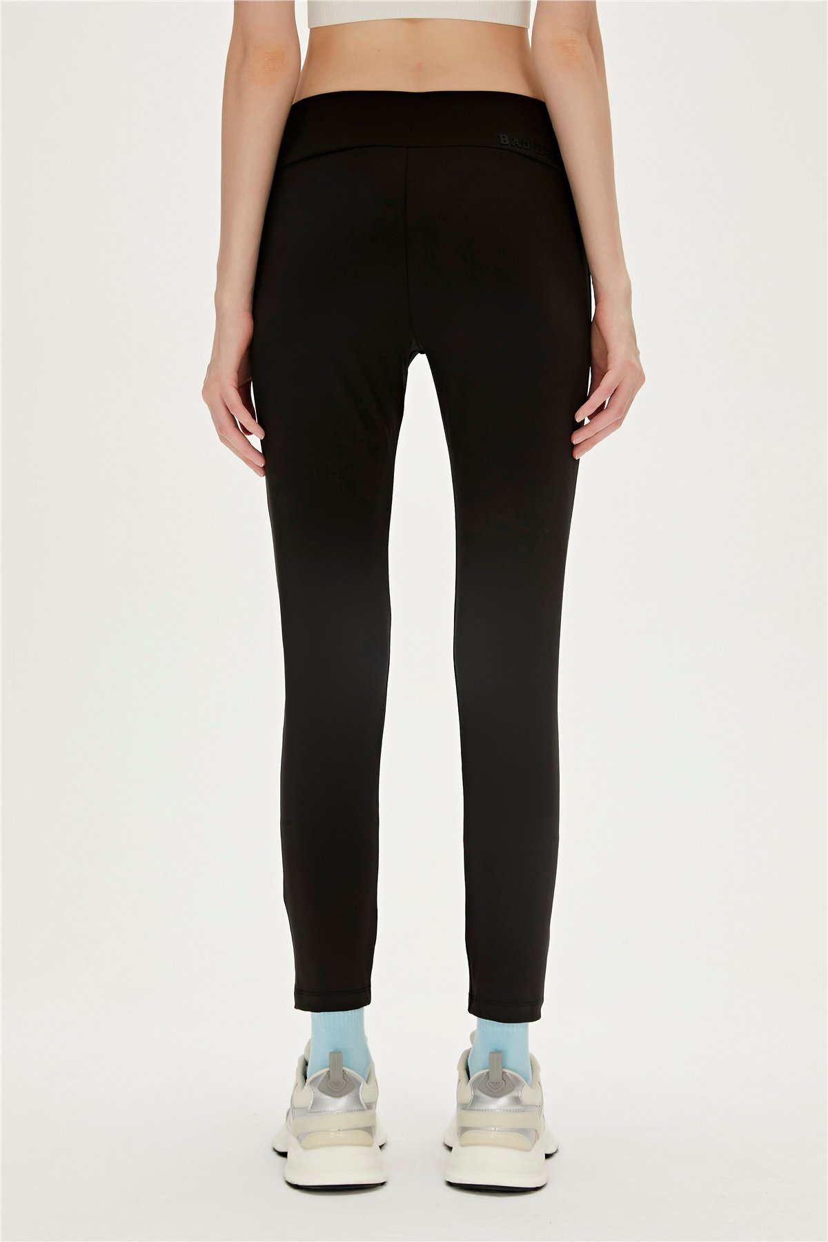 Cut Out Siyah Uzun Kadın Tayt