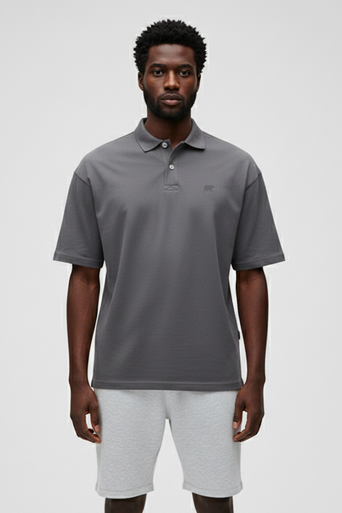 City Walker Asfalt Polo Yaka Erkek Tişört