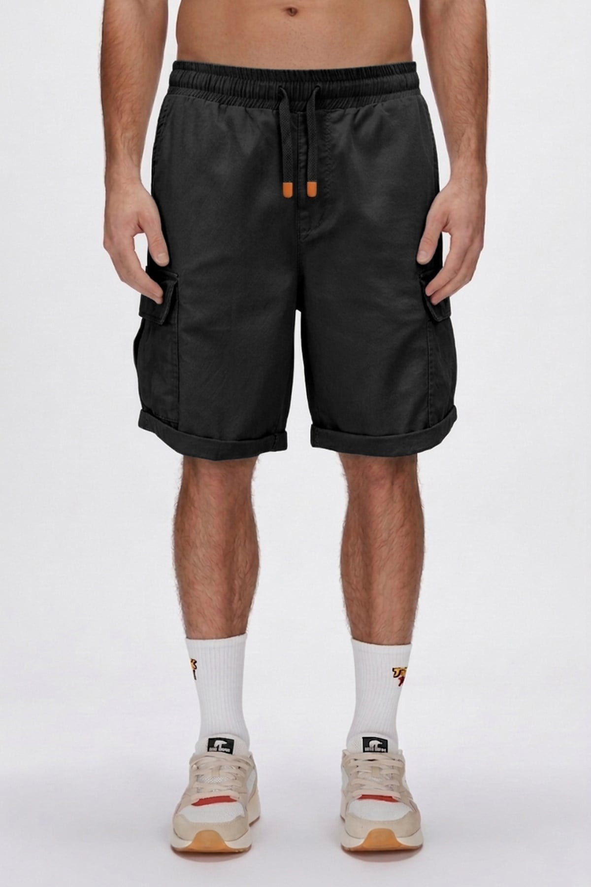 Lesse Siyah Erkek Kargo Şort
