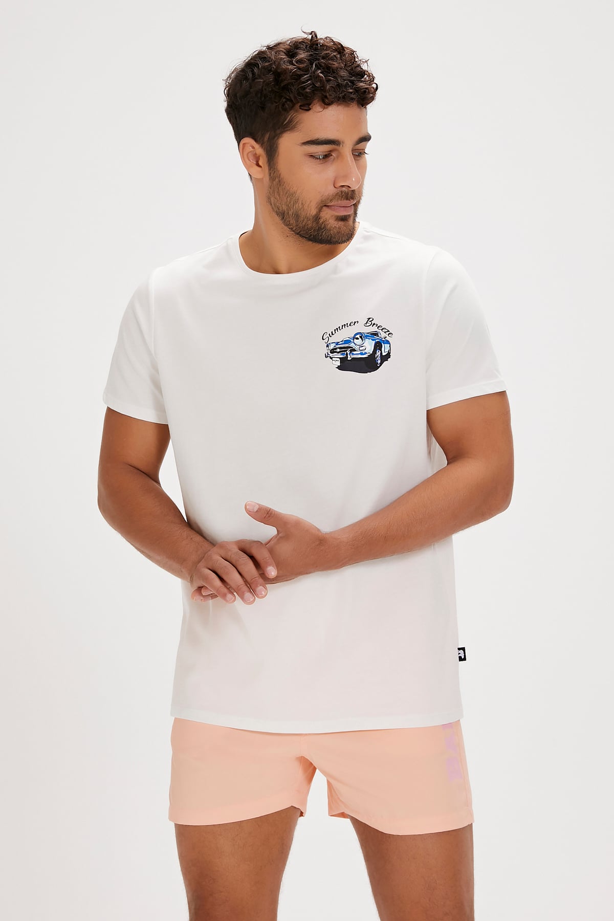 Dustin Off-White Mens T-Shirt