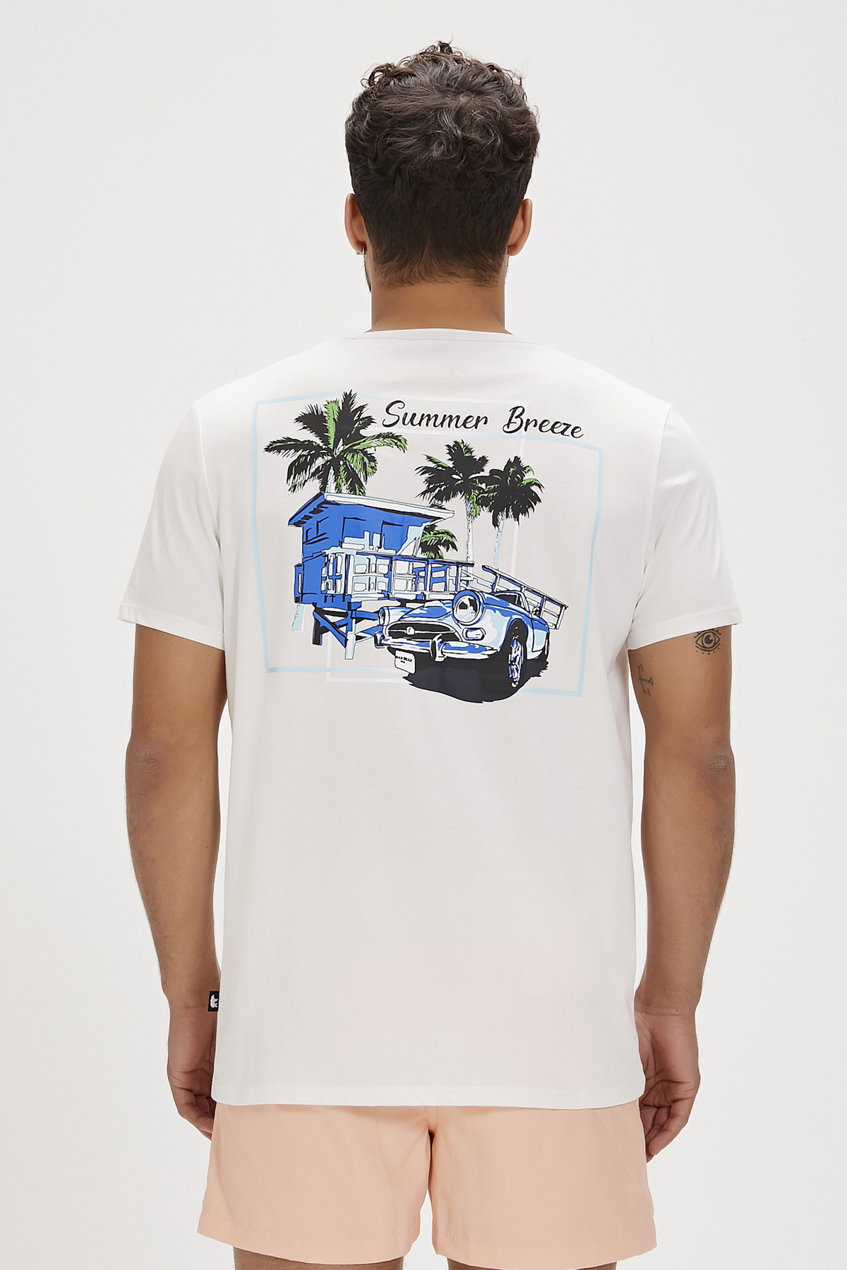 Dustin Off-White Mens T-Shirt