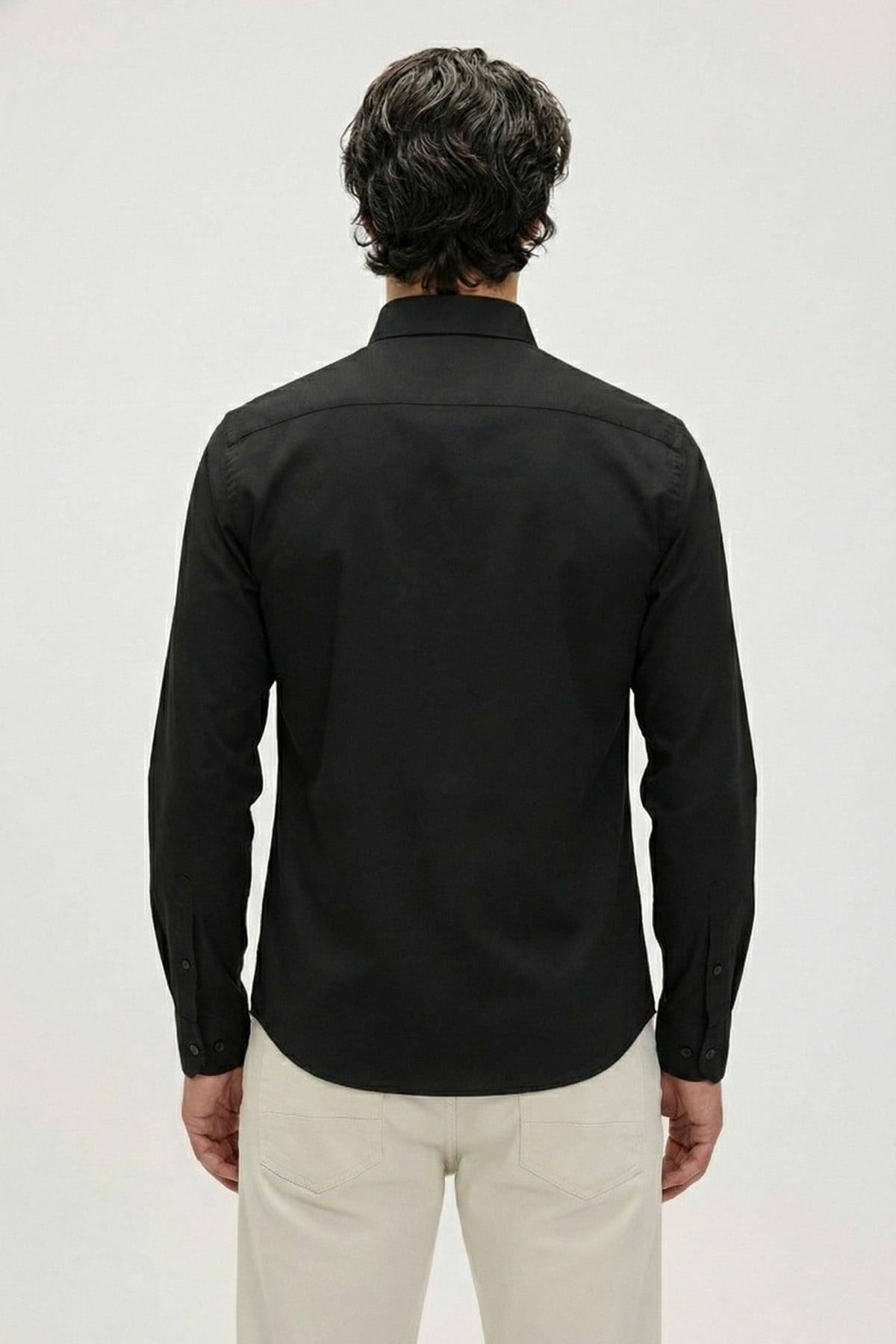VICTOR BASIC SHIRT BASIC SHIRT SİYAH DÜĞMELİ MAN SHIRT VICTOR BASIC SHIRTVICTOR BASIC SHIRT
