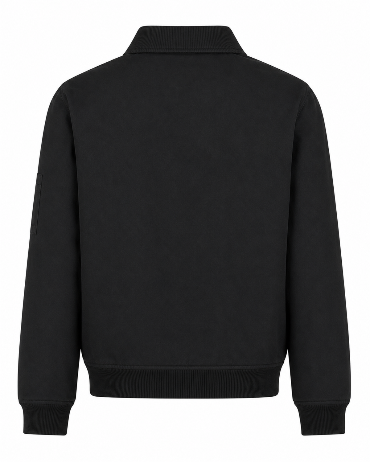 Collar Siyah Kadife Yaka Fermuarlı Erkek Ceket