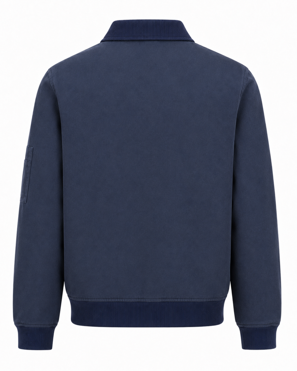 Collar Lacivert Kadife Yaka Fermuarlı Erkek Ceket
