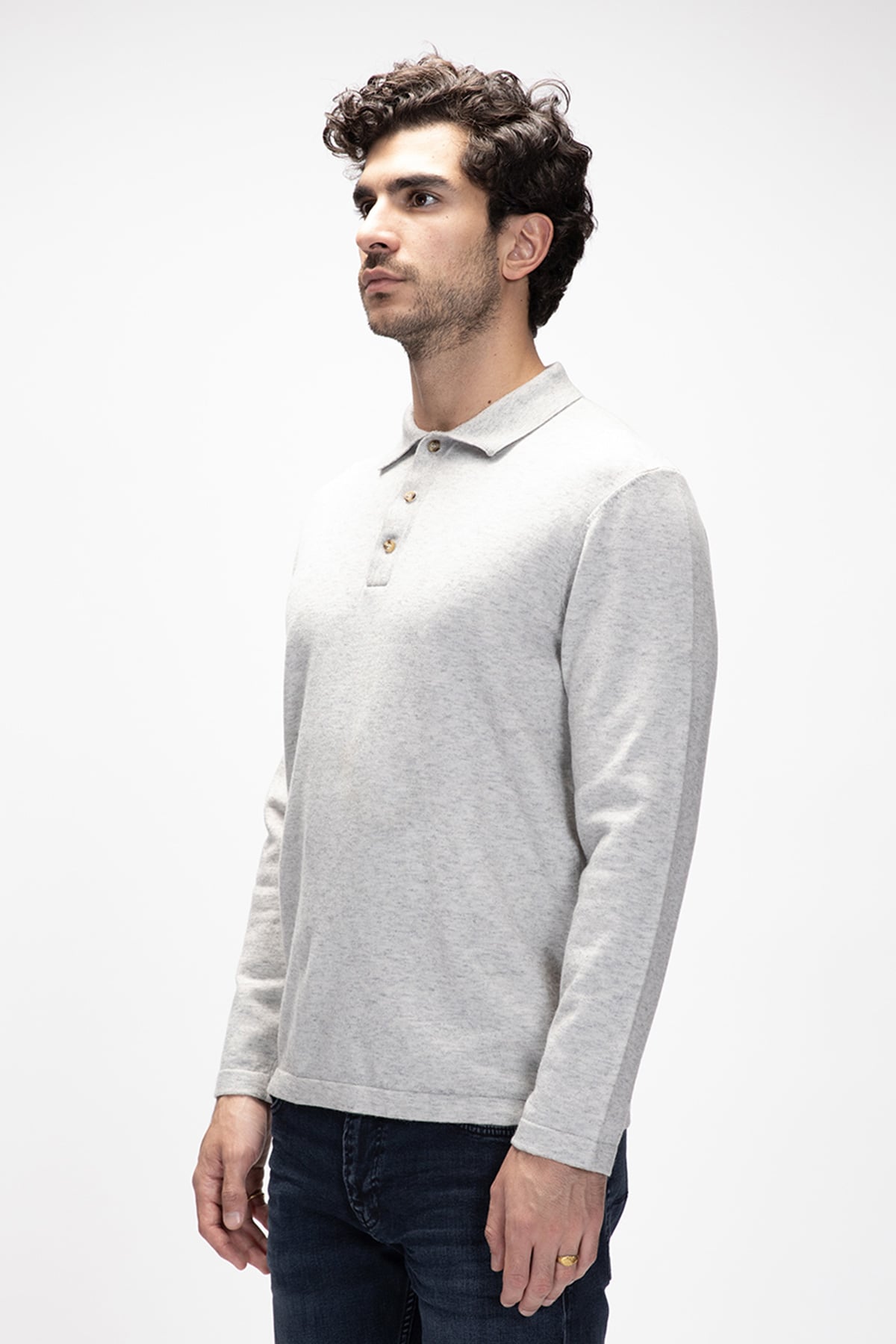 KUGER POLO POLO NECK JUMPER GRİ MELANJ BELİRTİLMEMİŞ MAN KNITWEAR KUGER POLOKUGER POLO