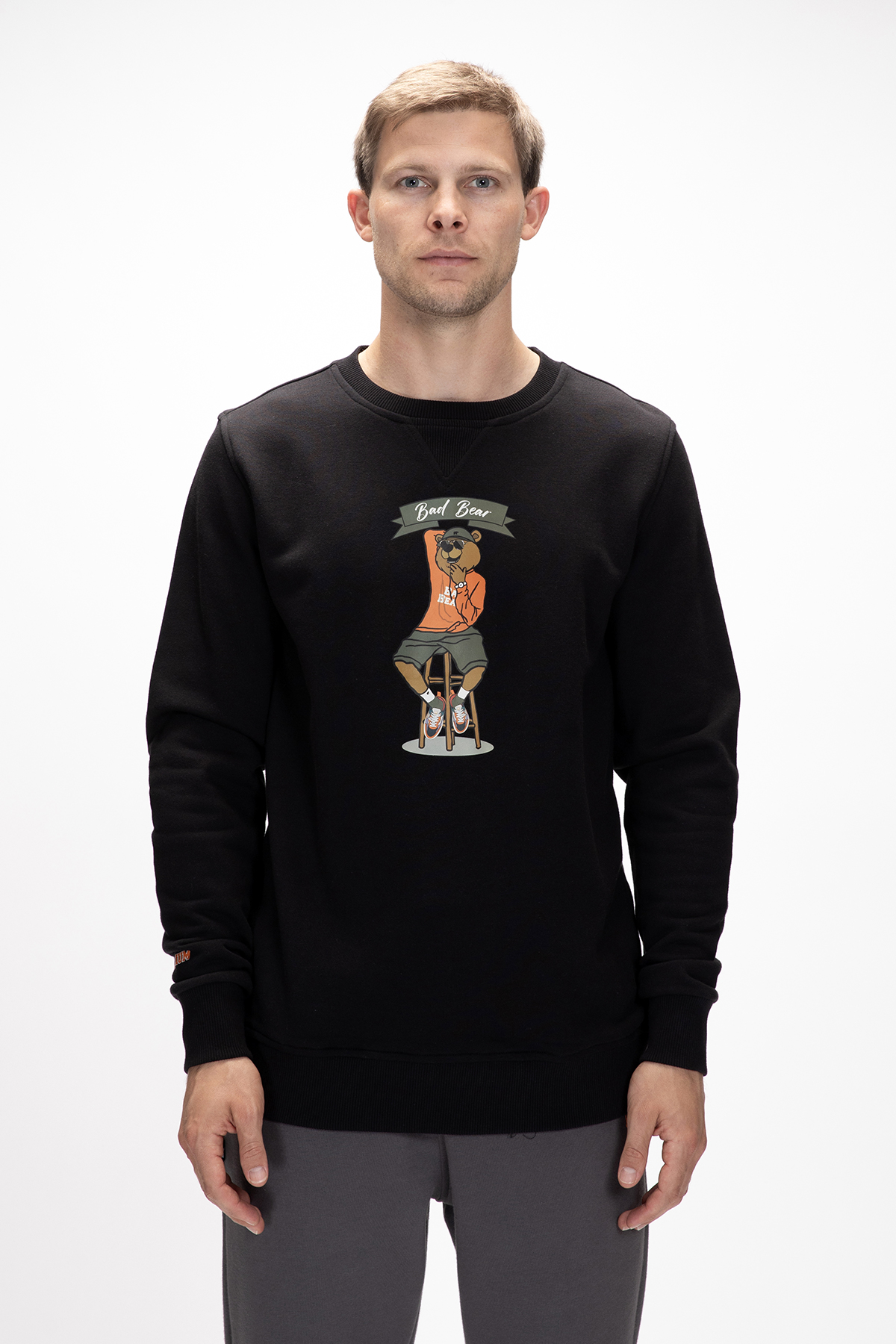 Acme Si̇yah  Erkek Baskılı Sweatshirt
