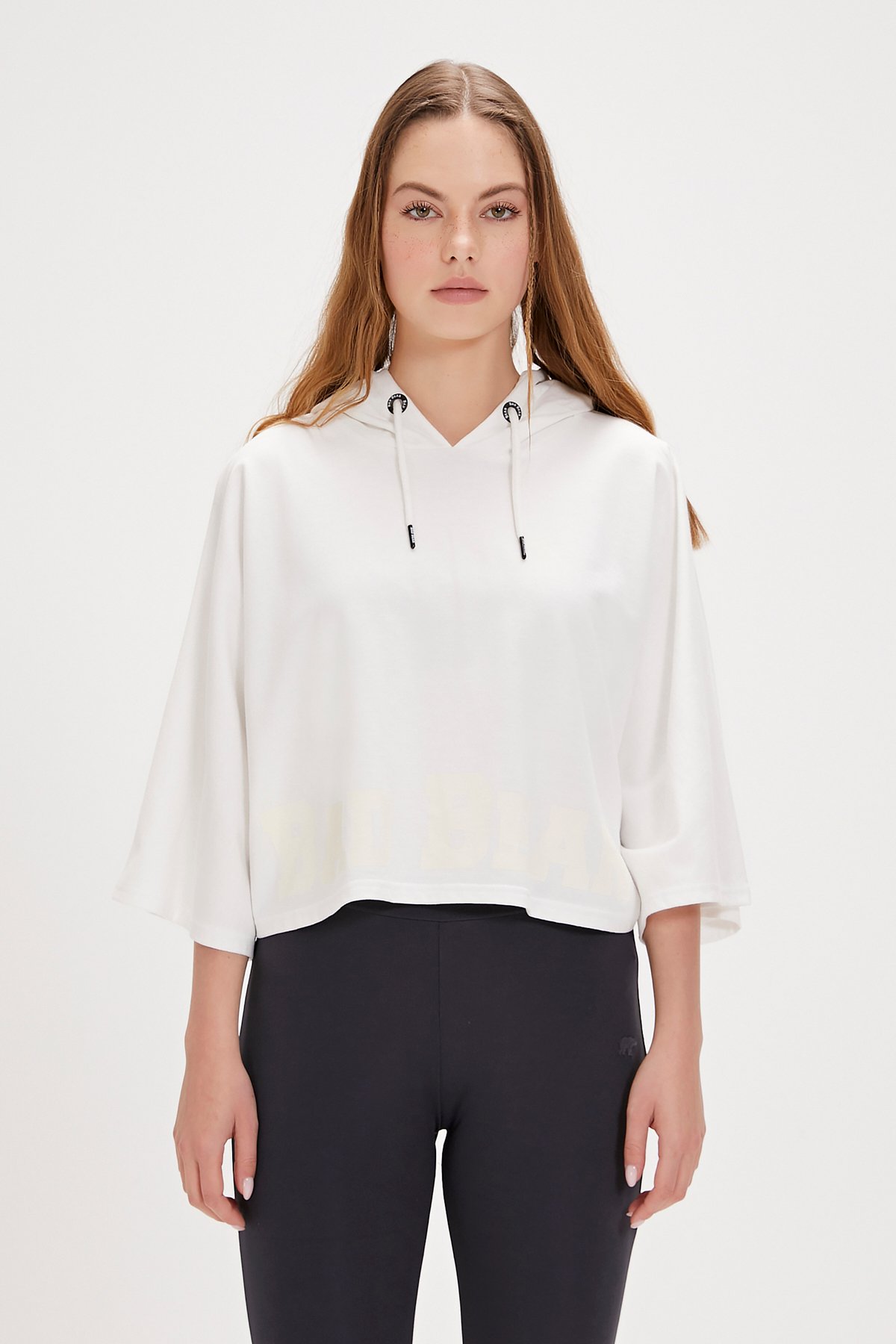 Ella Off-White Womens Hoodie Sweatshirt