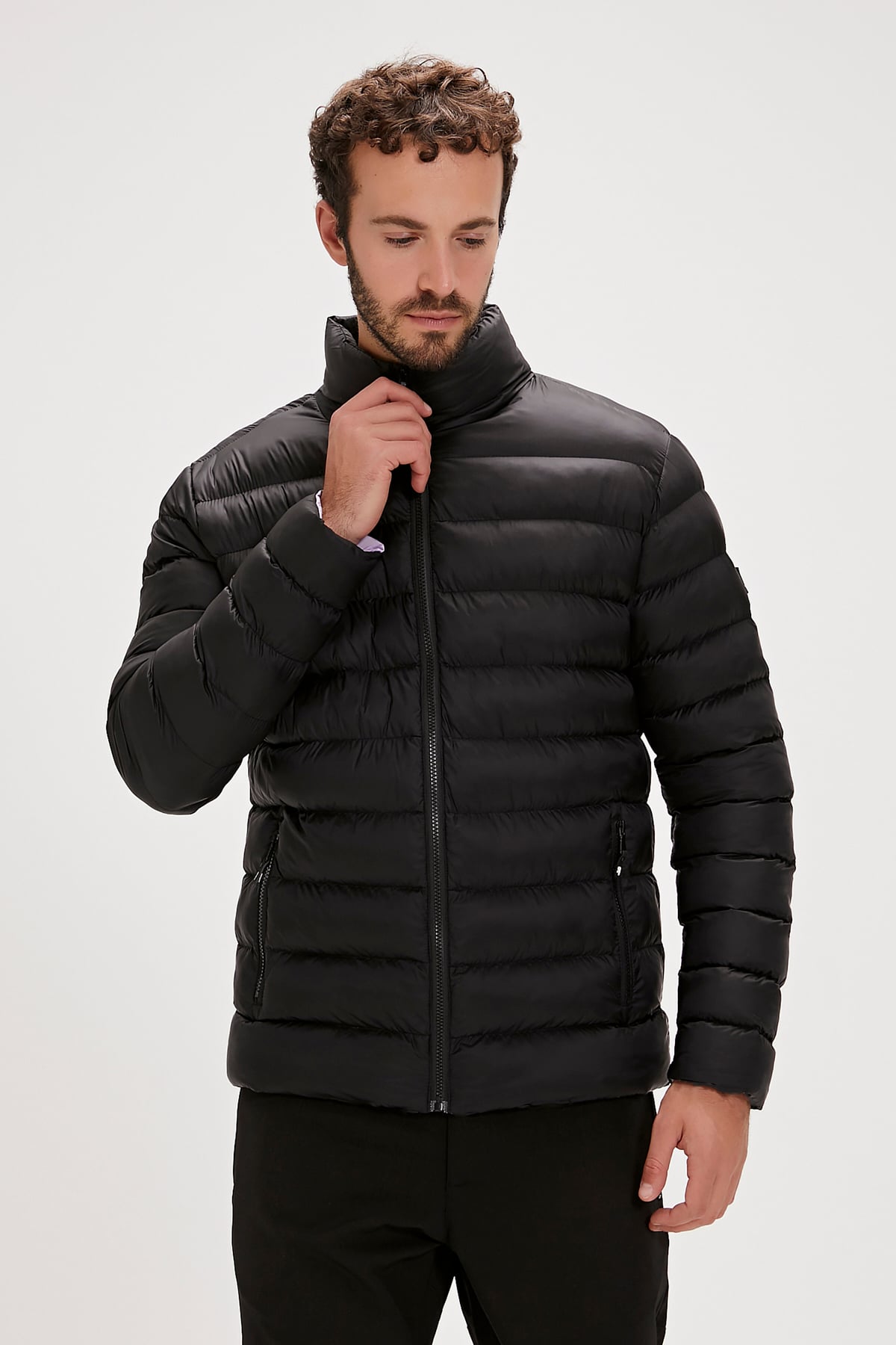 Boss Puffer Siyah Erkek Mont