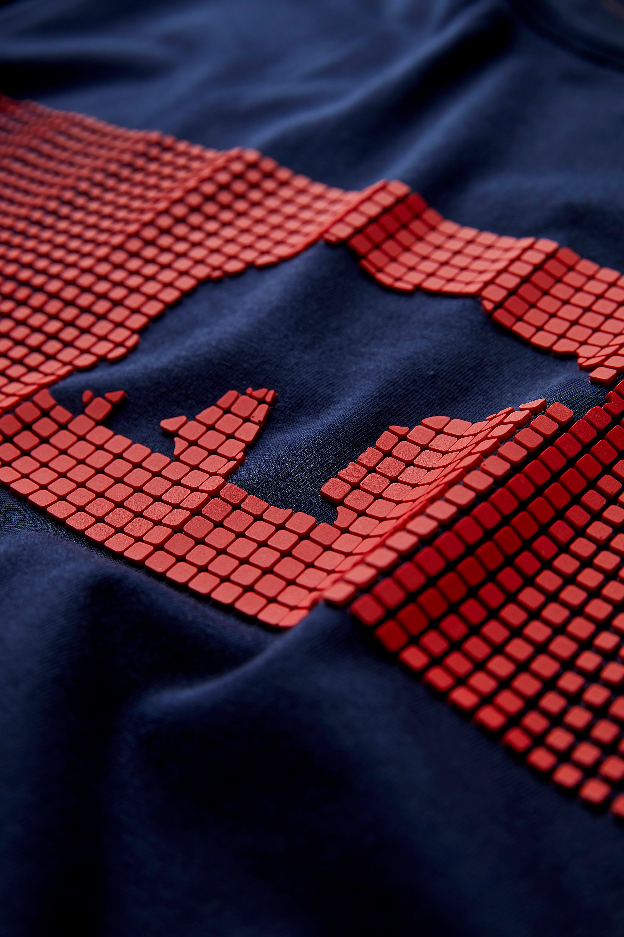 Fancy T-Shirt Lacivert 3D Baskılı Bisiklet Yaka Erkek Tişört 