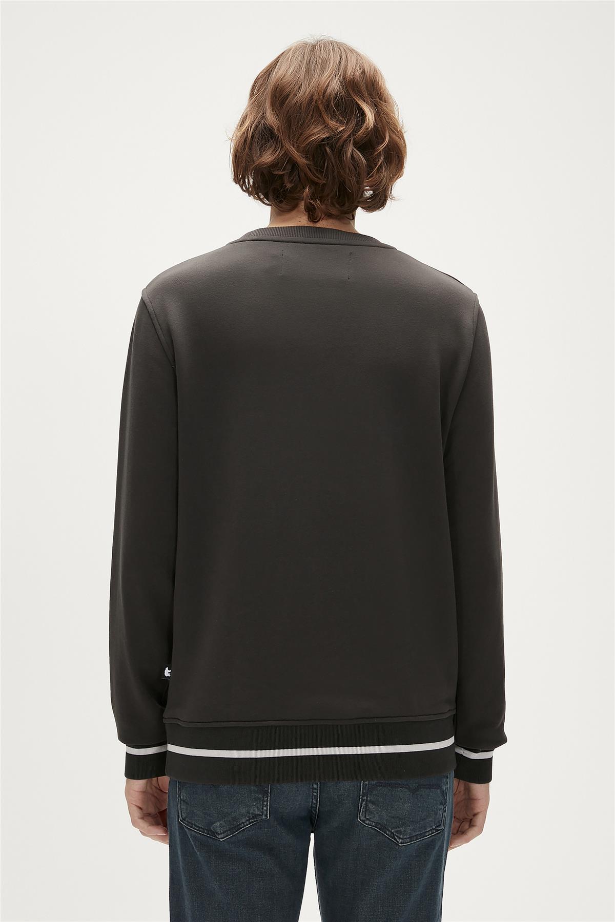 Felt Crewneck Antrasit Erkek Sweatshirt