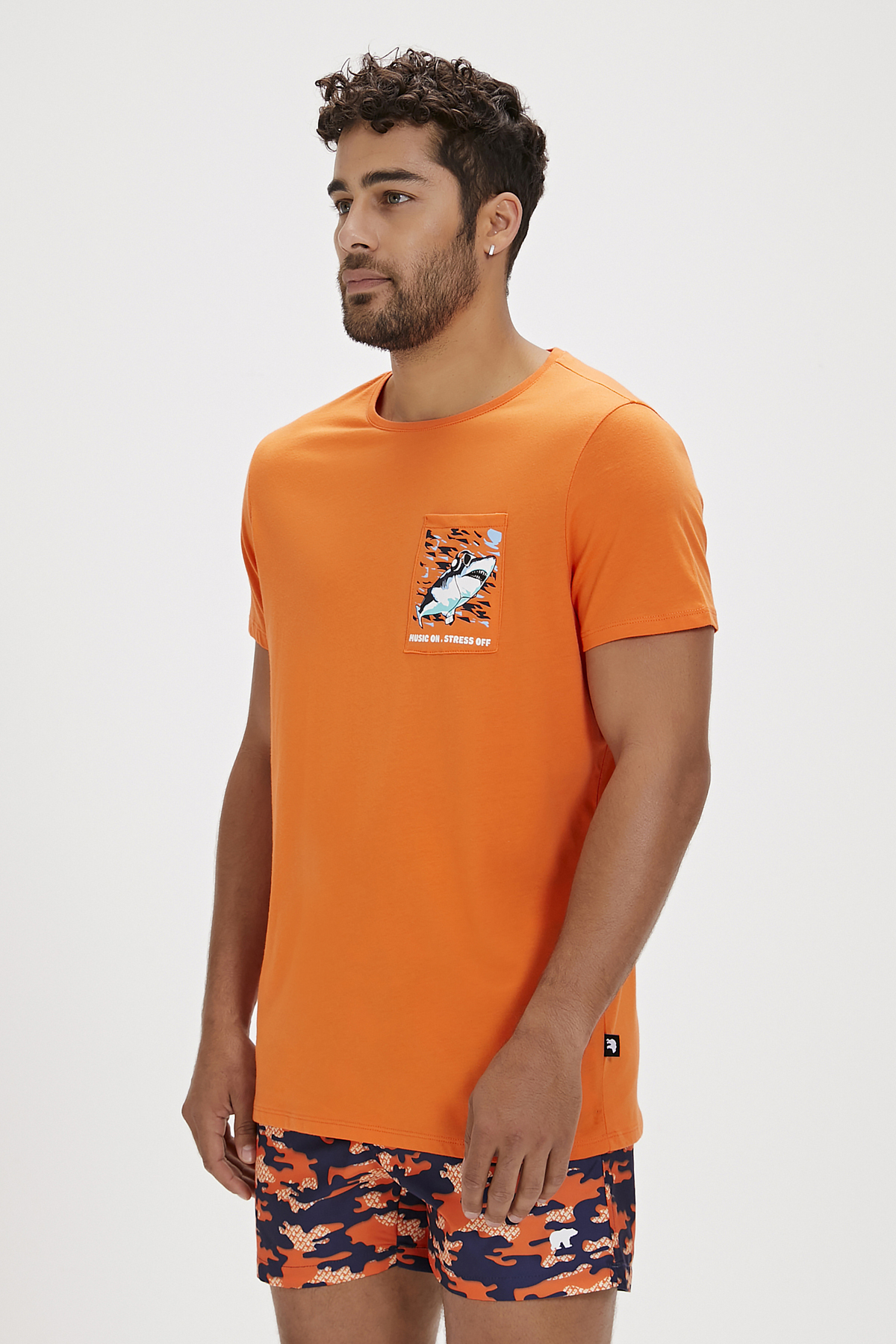 Francis Orange Mens T-Shirt
