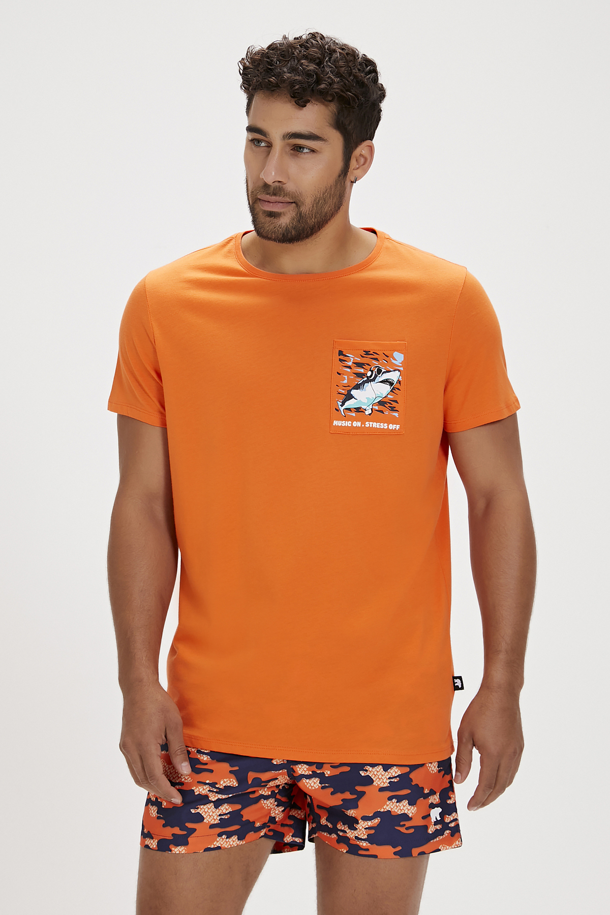 Francis Orange Mens T-Shirt