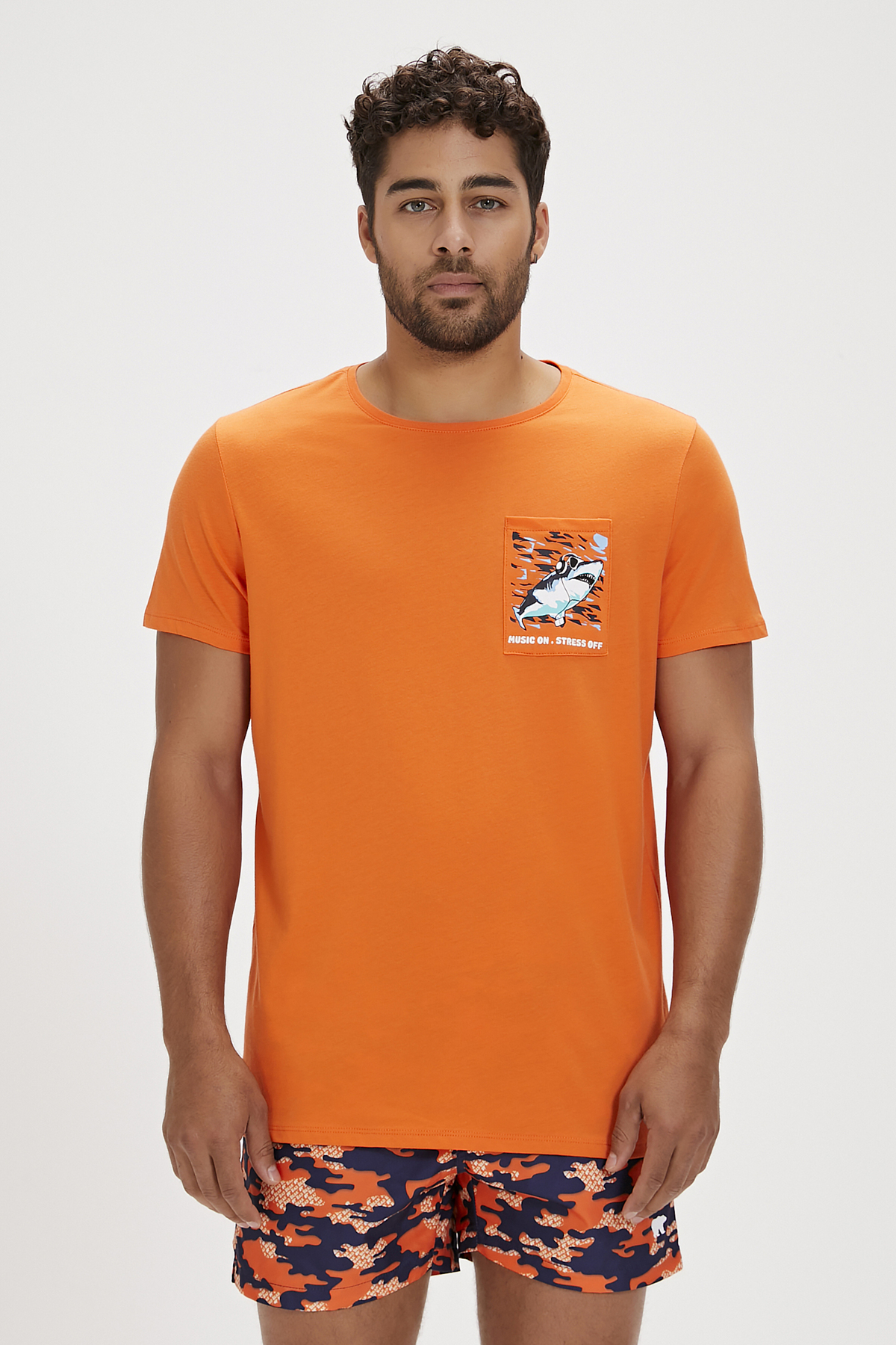 Francis Orange Mens T-Shirt