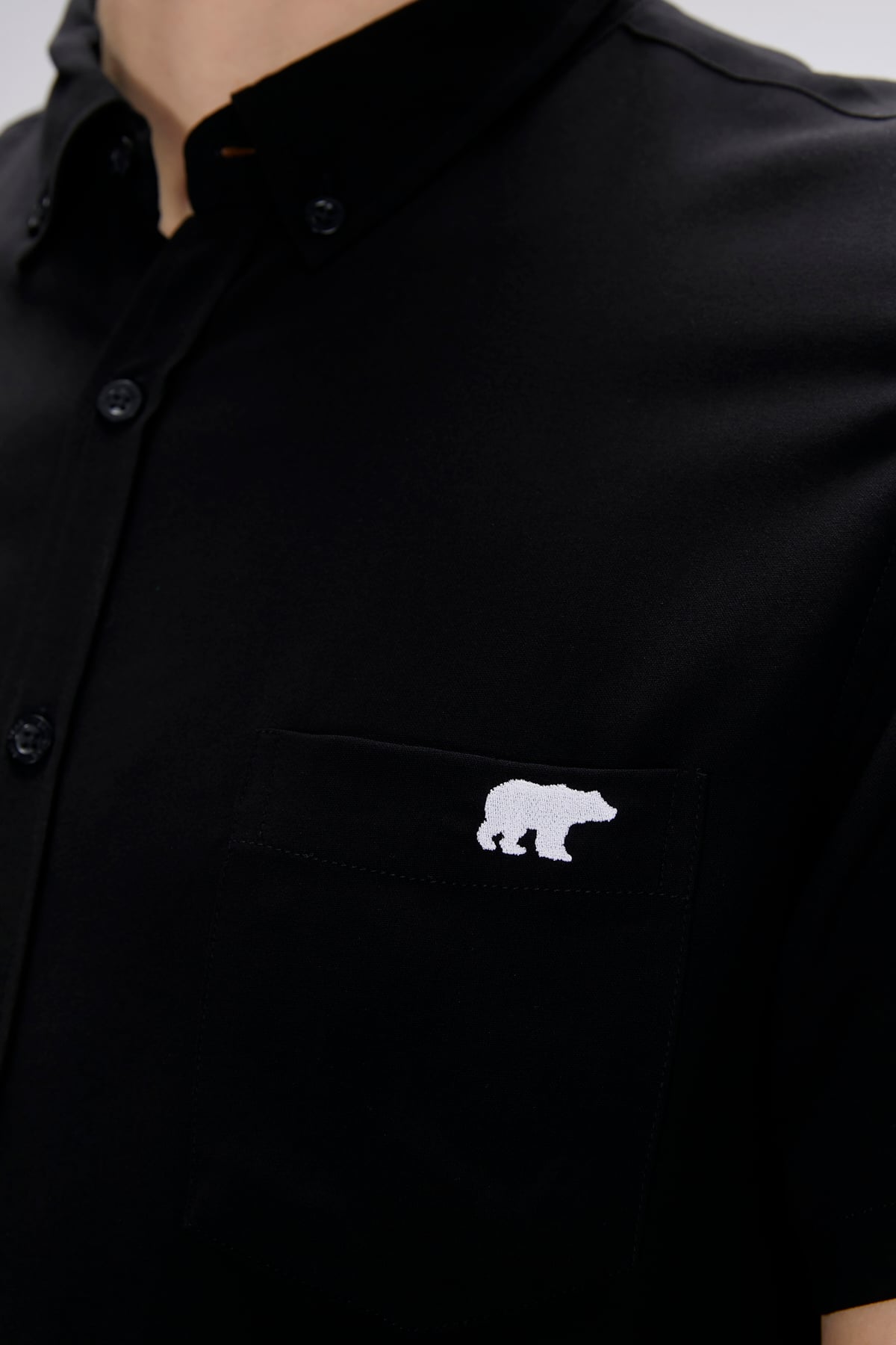 Frank Shirt Siyah Kısa Kollu Erkek Gömlek
