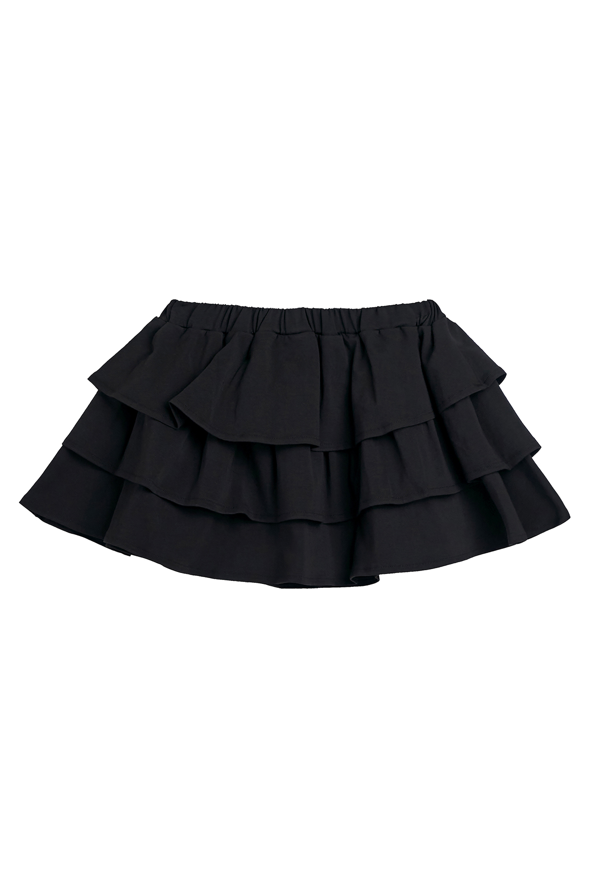 Frill Siyah Kız Çocuk Etek