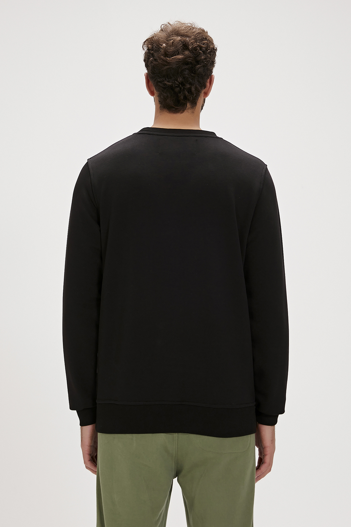 Funky Black Mens Crewneck Sweatshirt