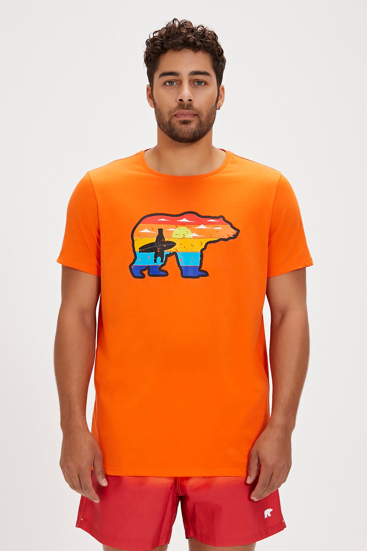 Gleen Orange Mens T-Shirt