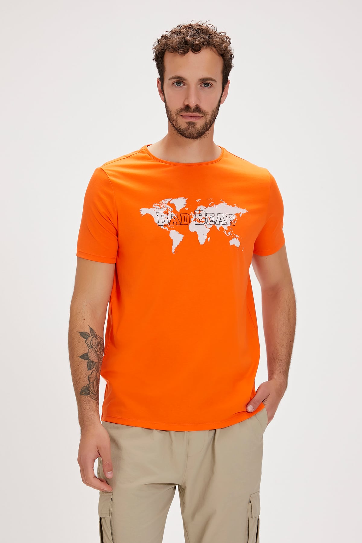 Globe Orange Mens T-Shirt