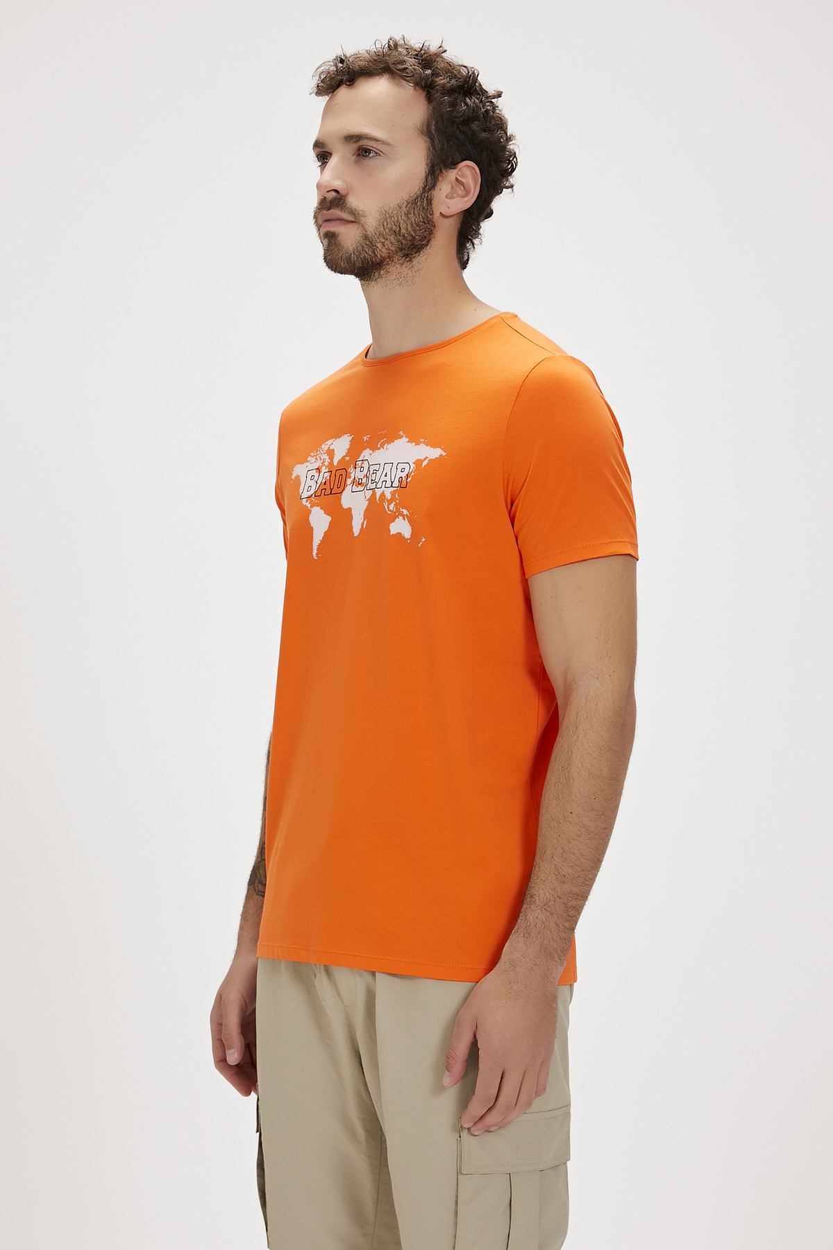 Globe Orange Mens T-Shirt