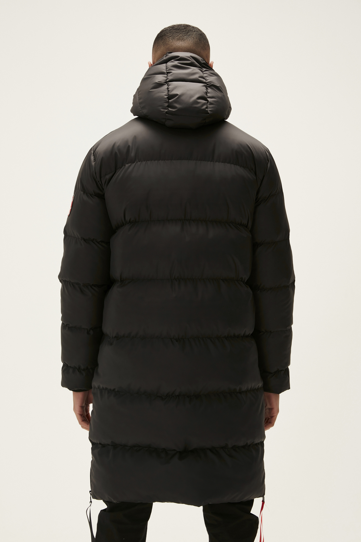 Goose Tail Balck Mens Puffer Long Coat