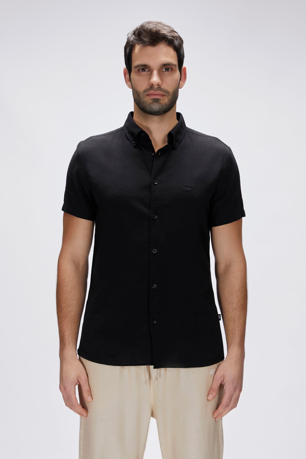Grady Haki Kısa Kollu Mens Shirt