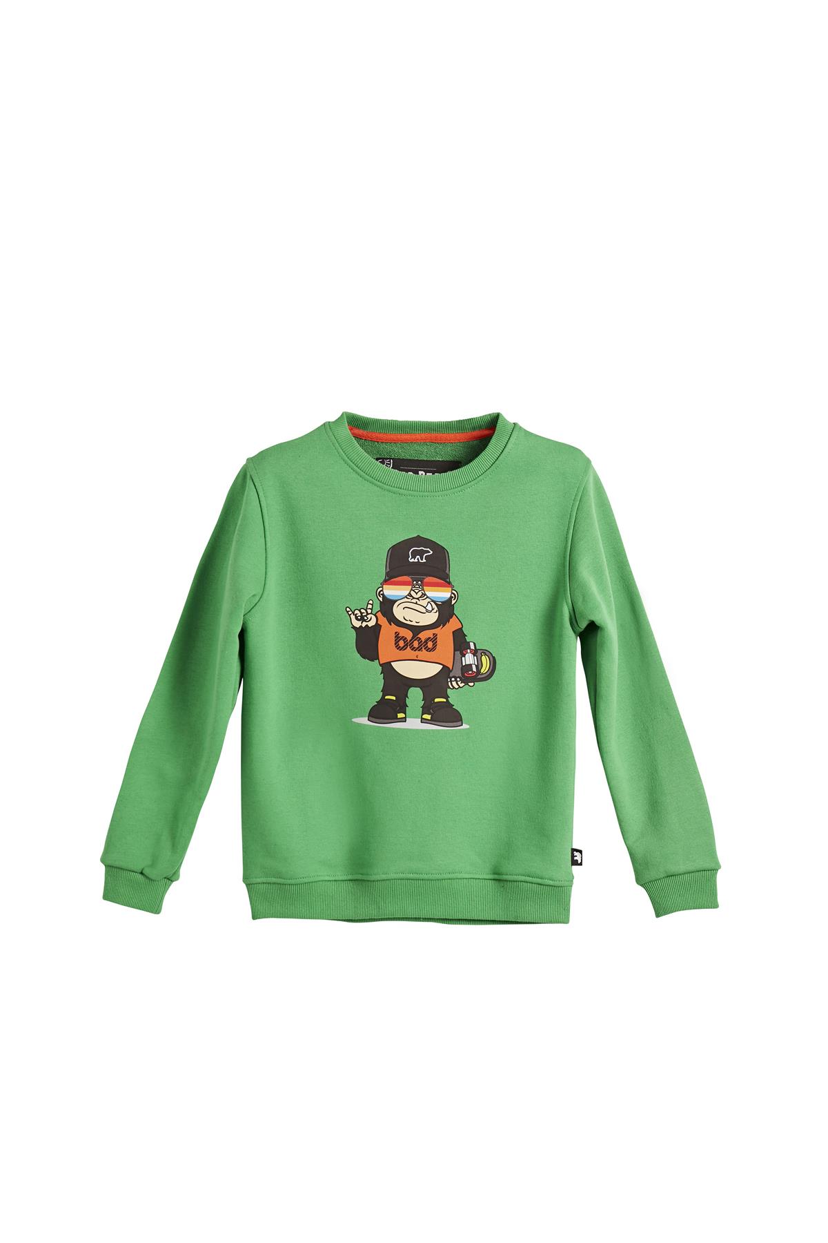 Funky JR Green Kids Crewneck Sweatshirt