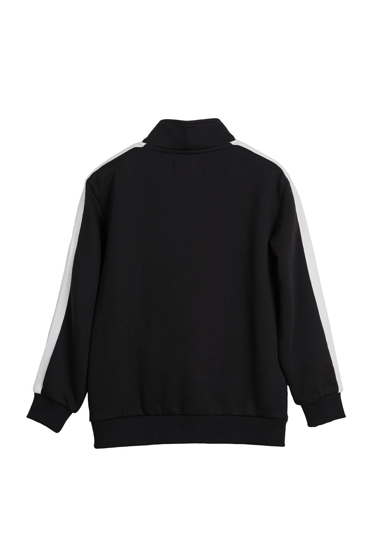 Harvey Siyah Çocuk Full-Zip Sweatshirt 