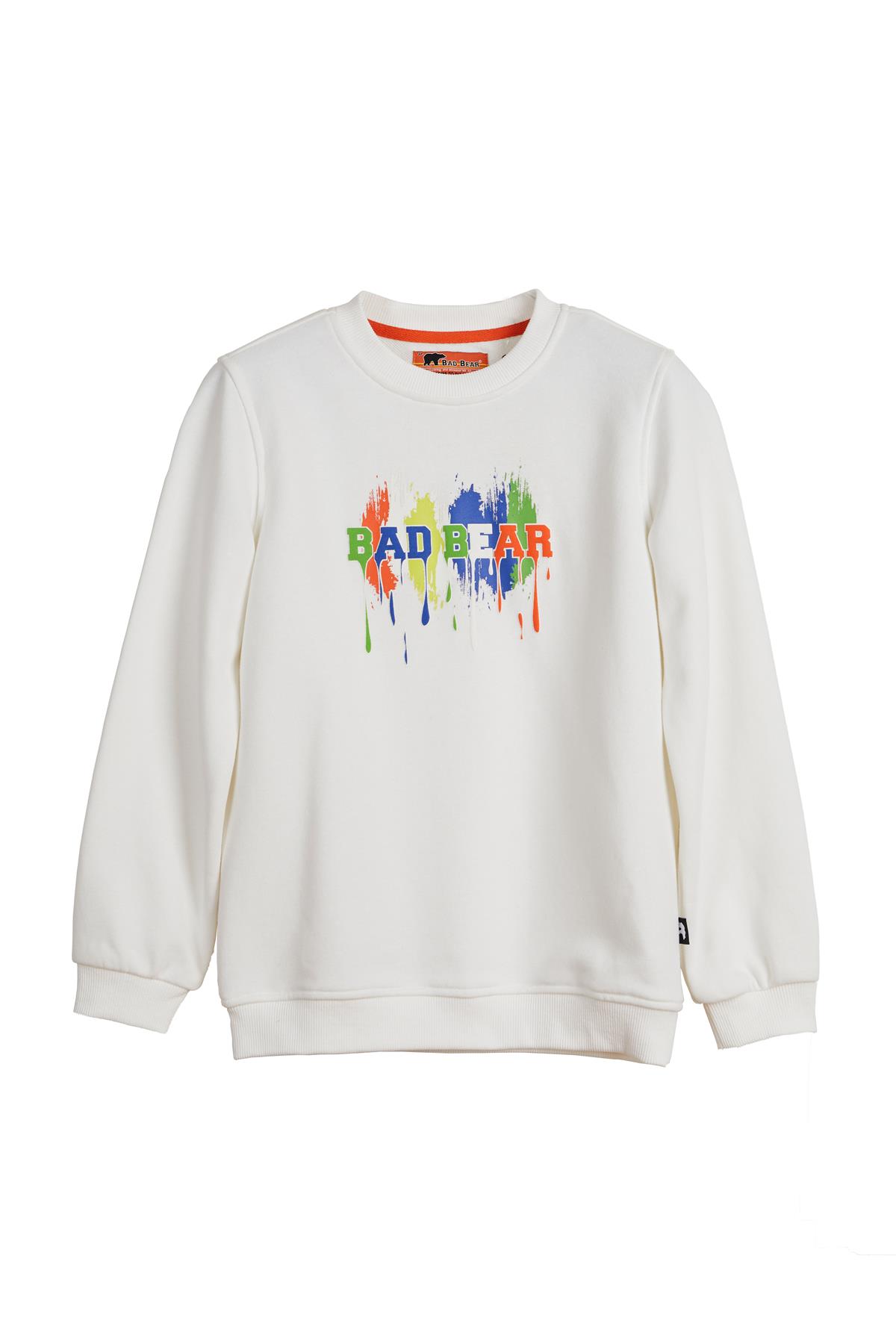 Hued Off-White Kids Printed Sweatshirt