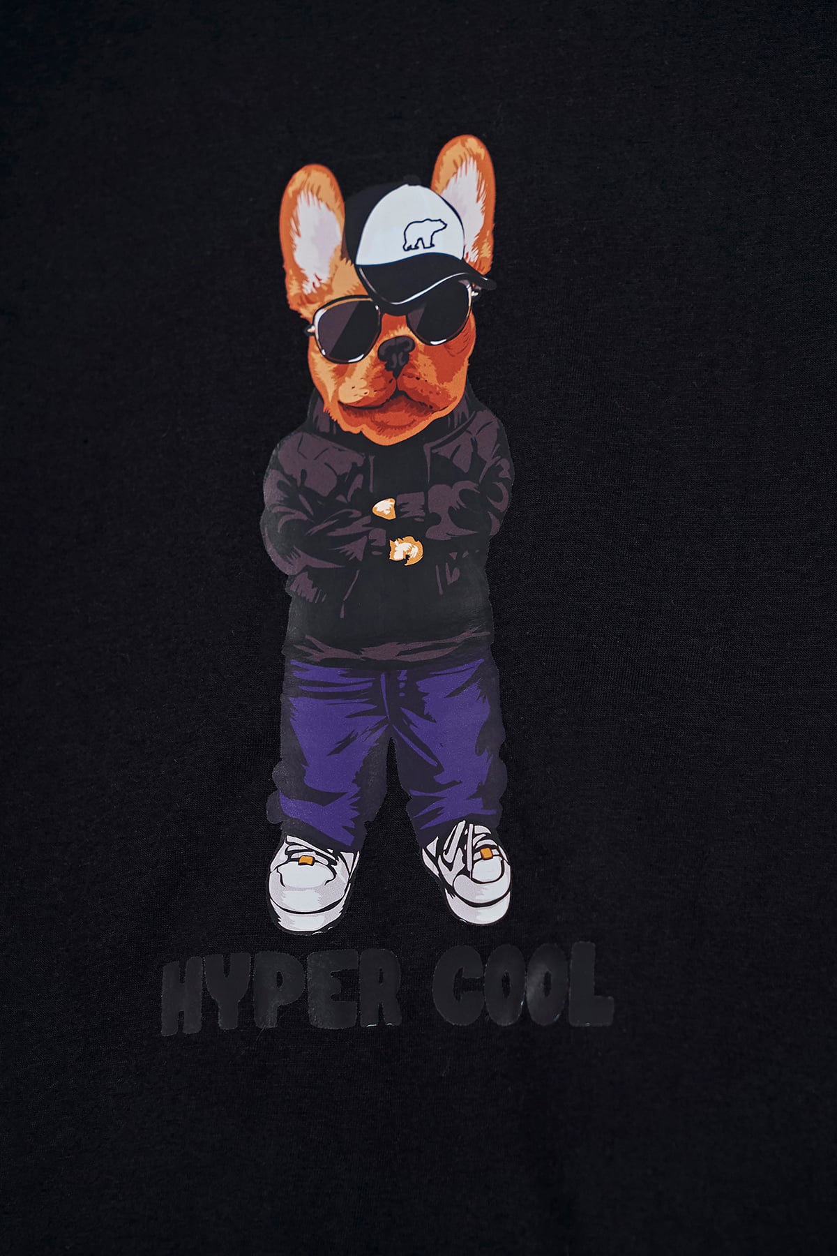 Hyper Bear Siyah Baskılı Çocuk Tişört