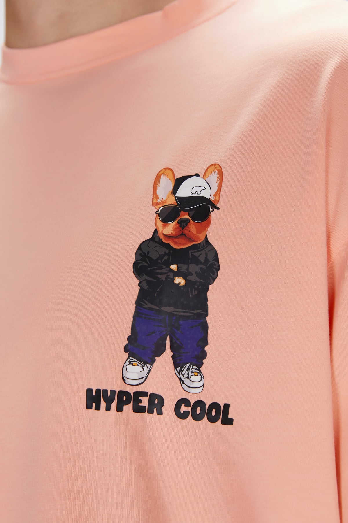Hyper Mellow Peach Mens Printed T-Shirt
