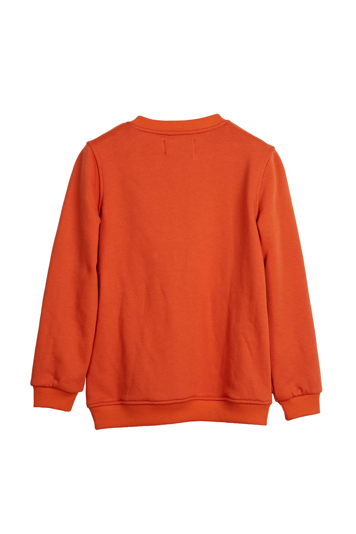 Javed Turuncu Çocuk Baskılı Sweatshirt