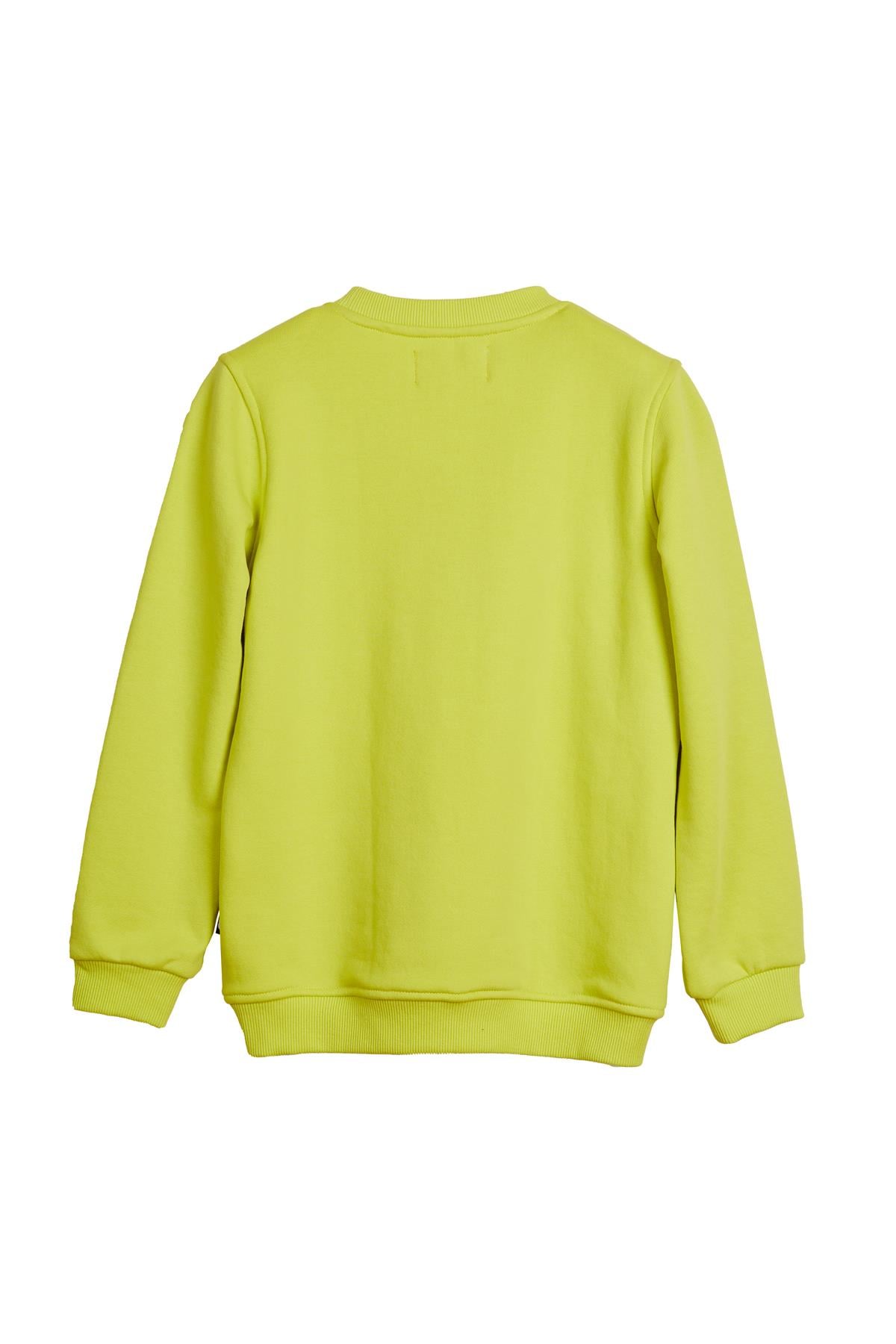 Javed Yeşil Çocuk Baskılı Sweatshirt