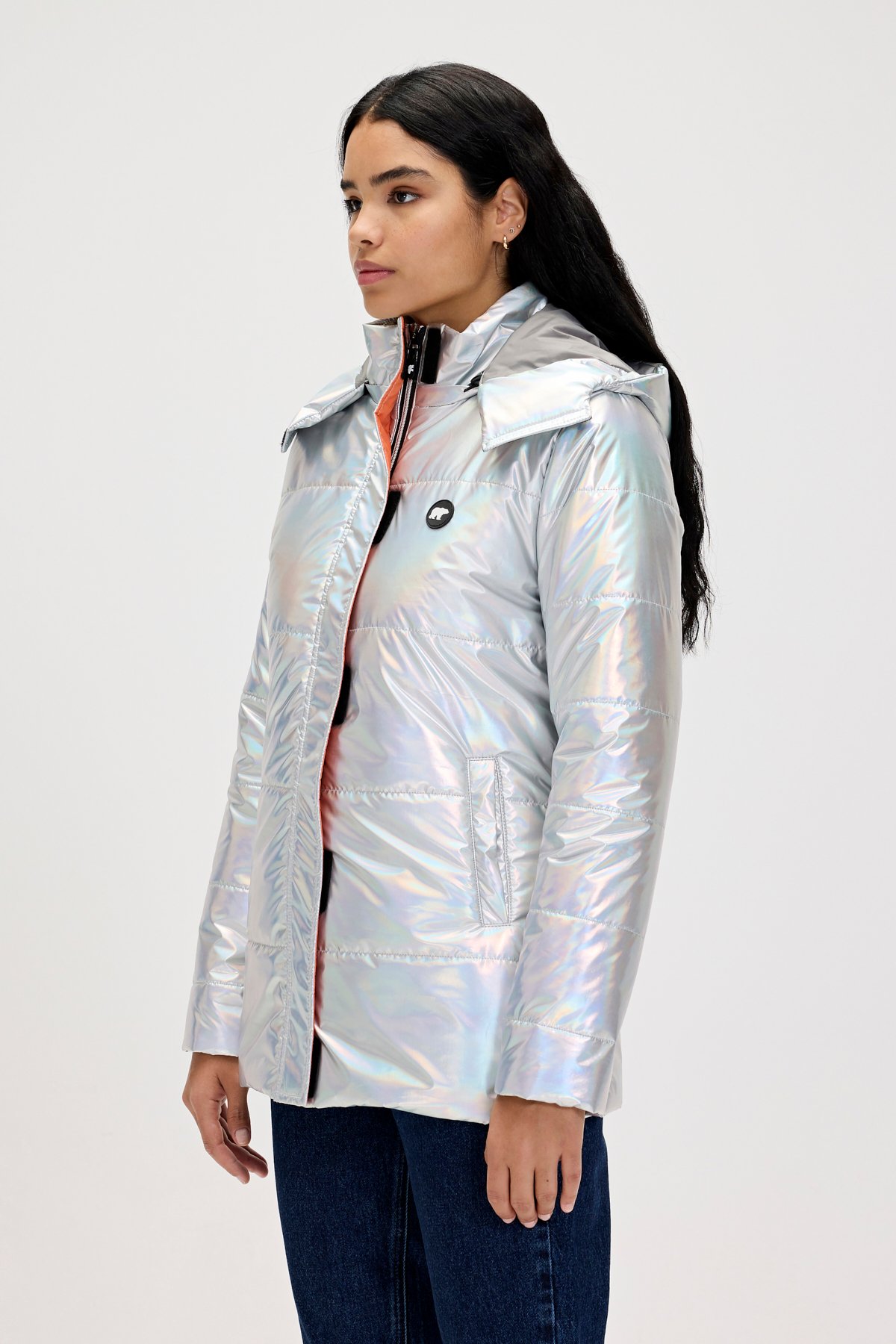 Jolene Silver Womens Puffer Jacket