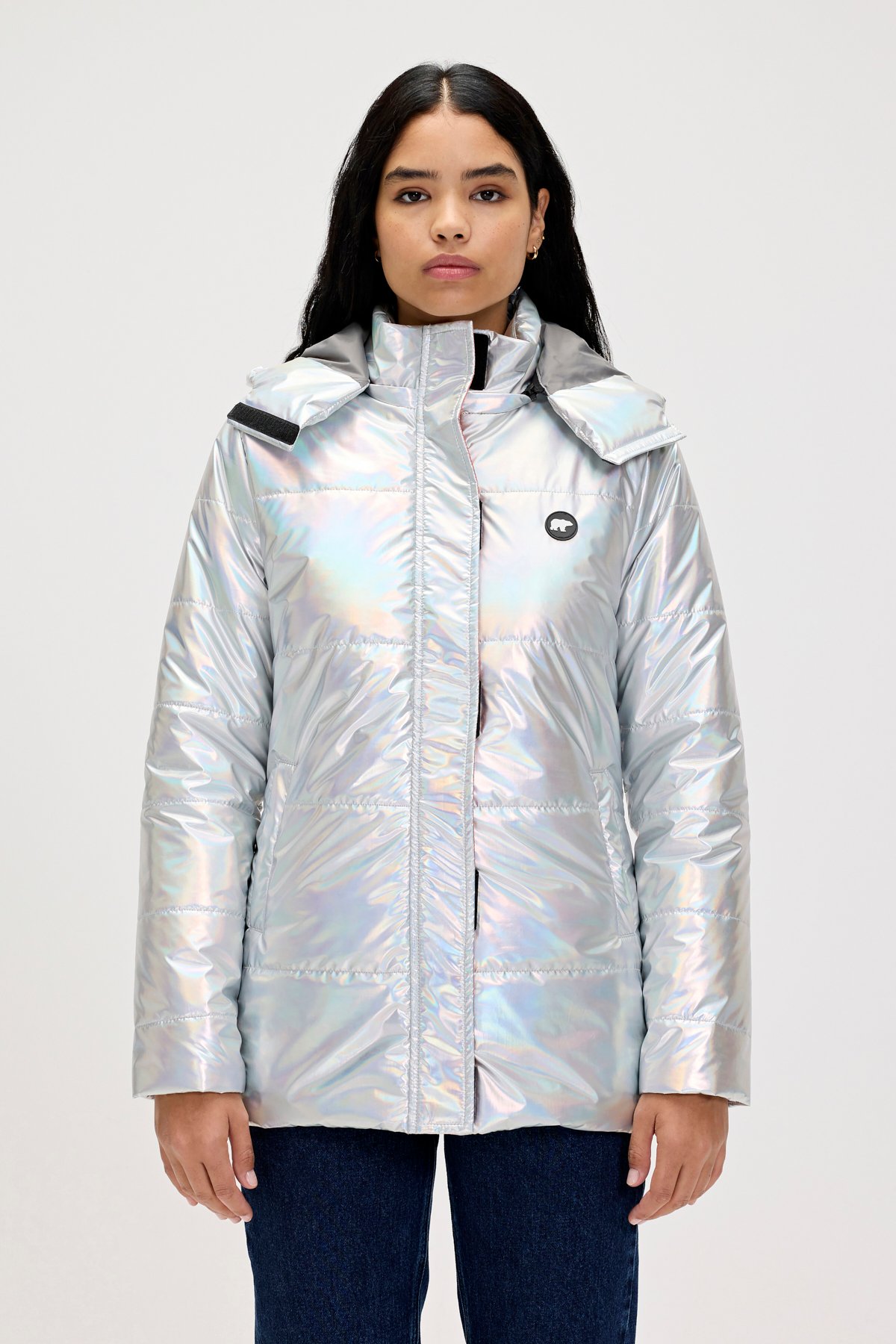 Jolene Silver Womens Puffer Jacket