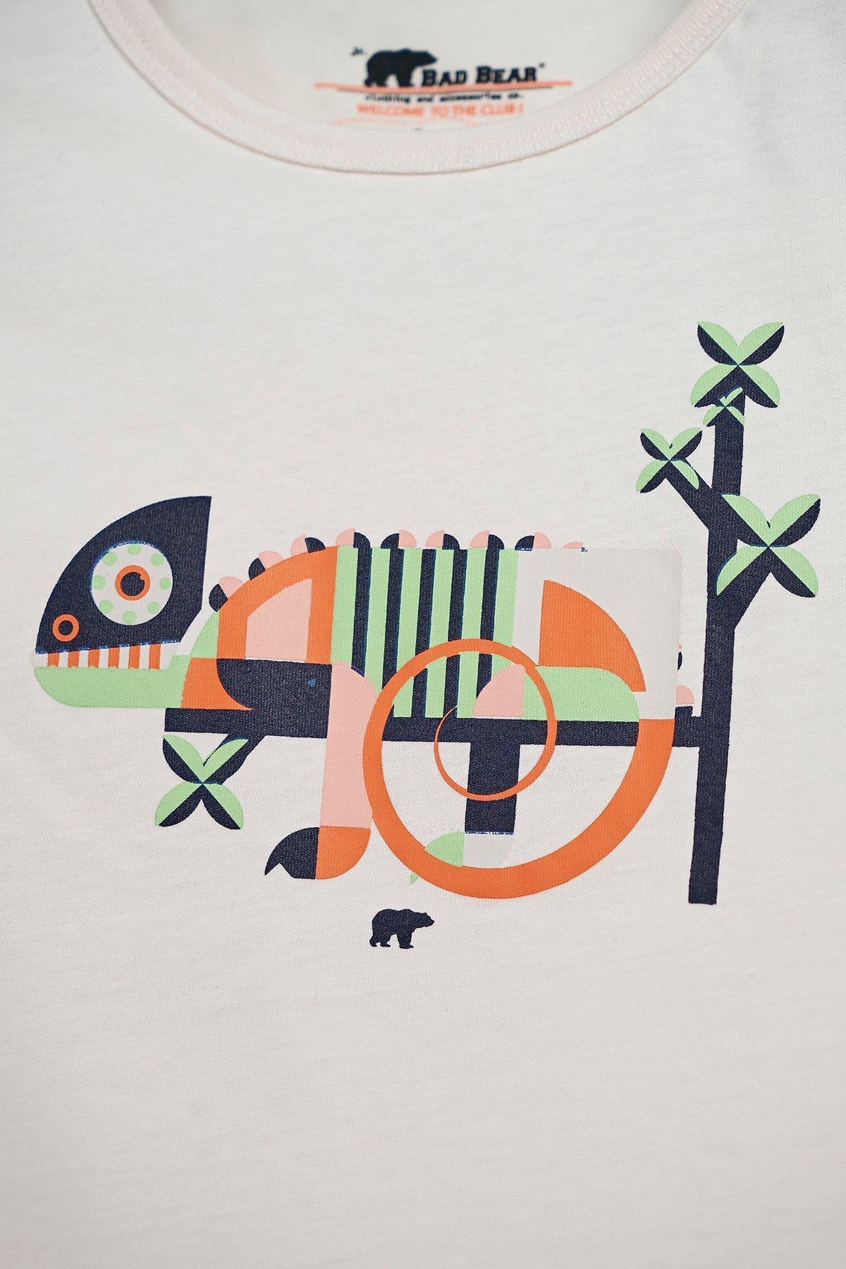 Jonah Beyaz Baskılı Çocuk Atlet